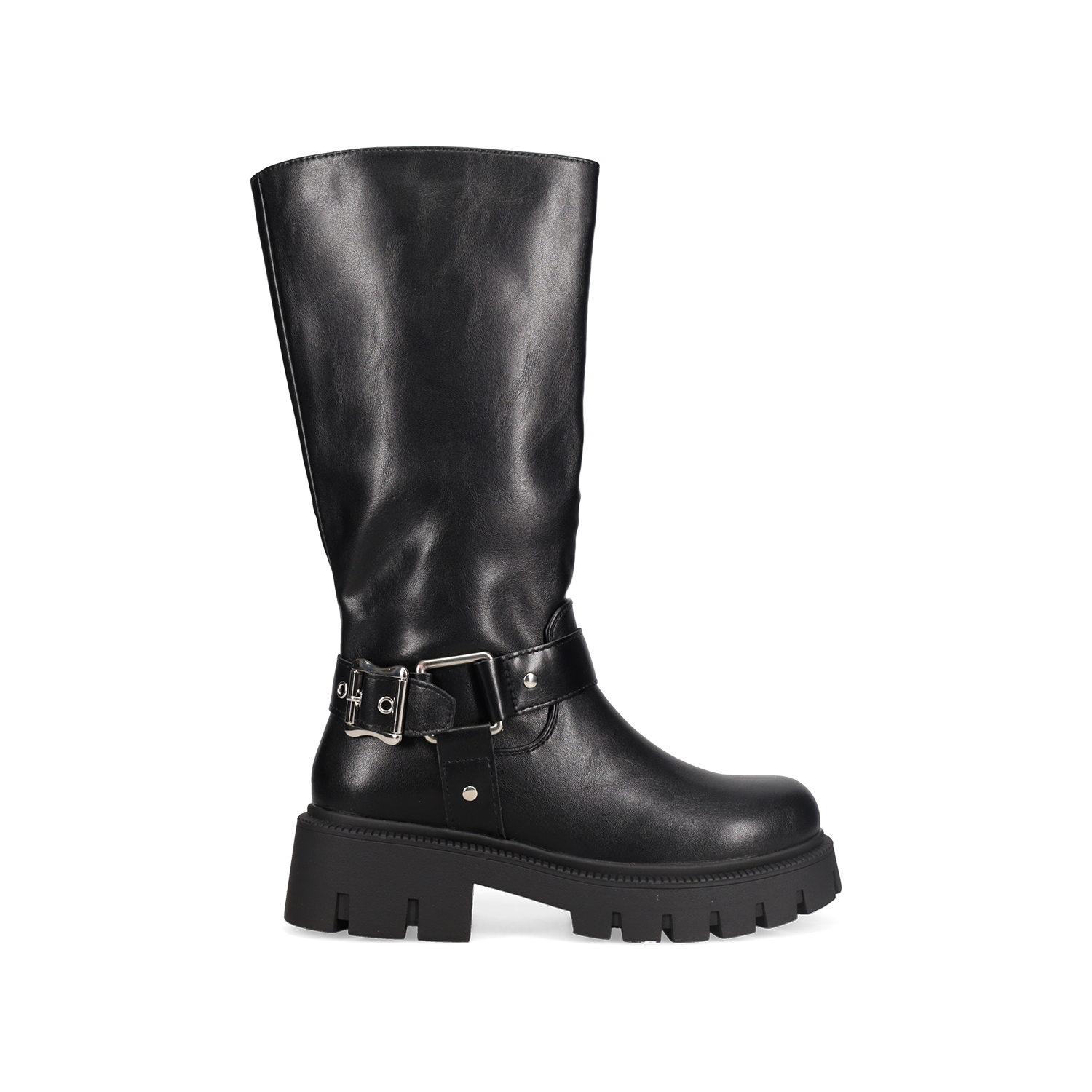 Μαύρη biker μπότα