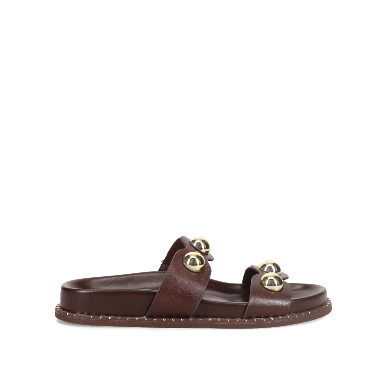 Καφέ footbed σανδάλι
