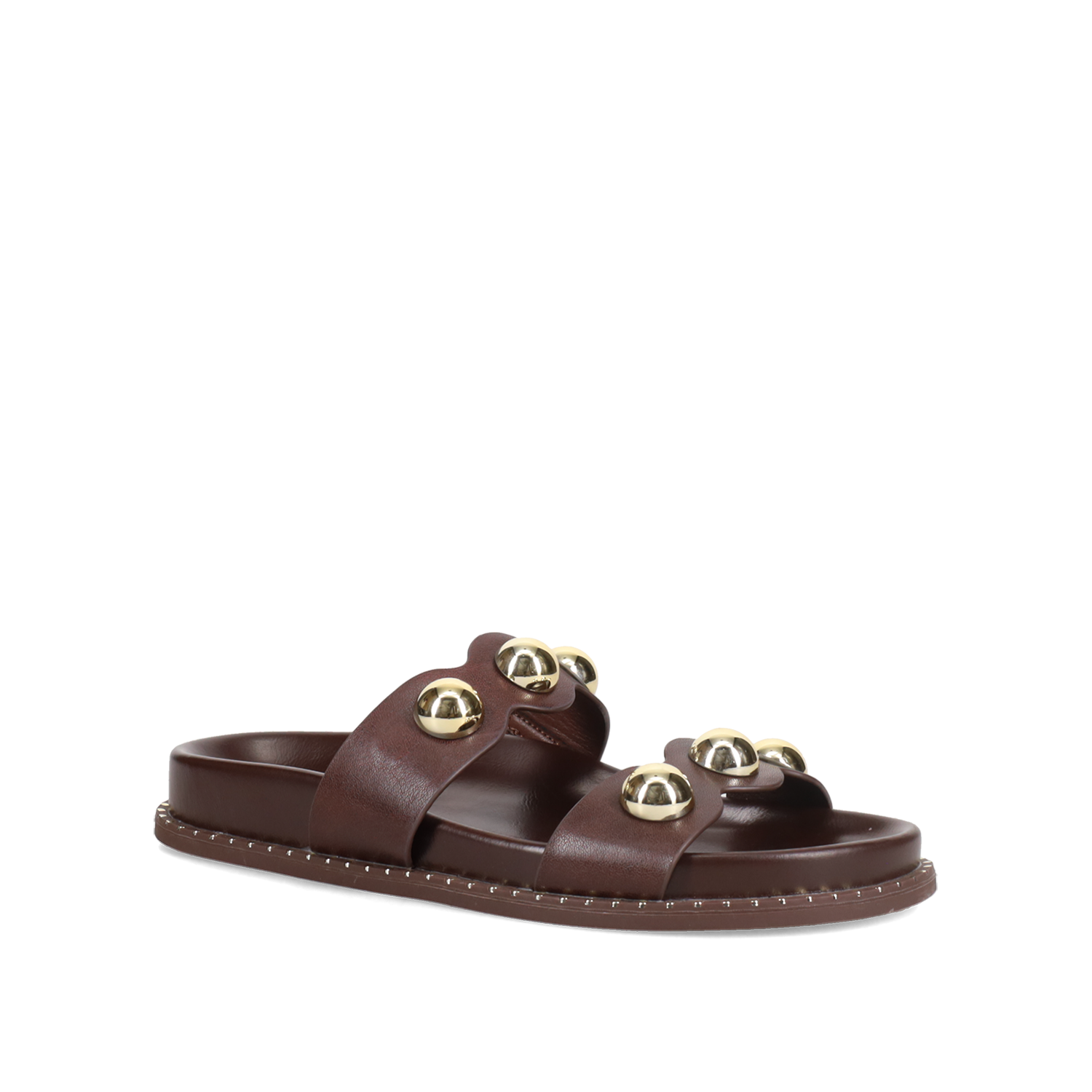 Καφέ footbed σανδάλι