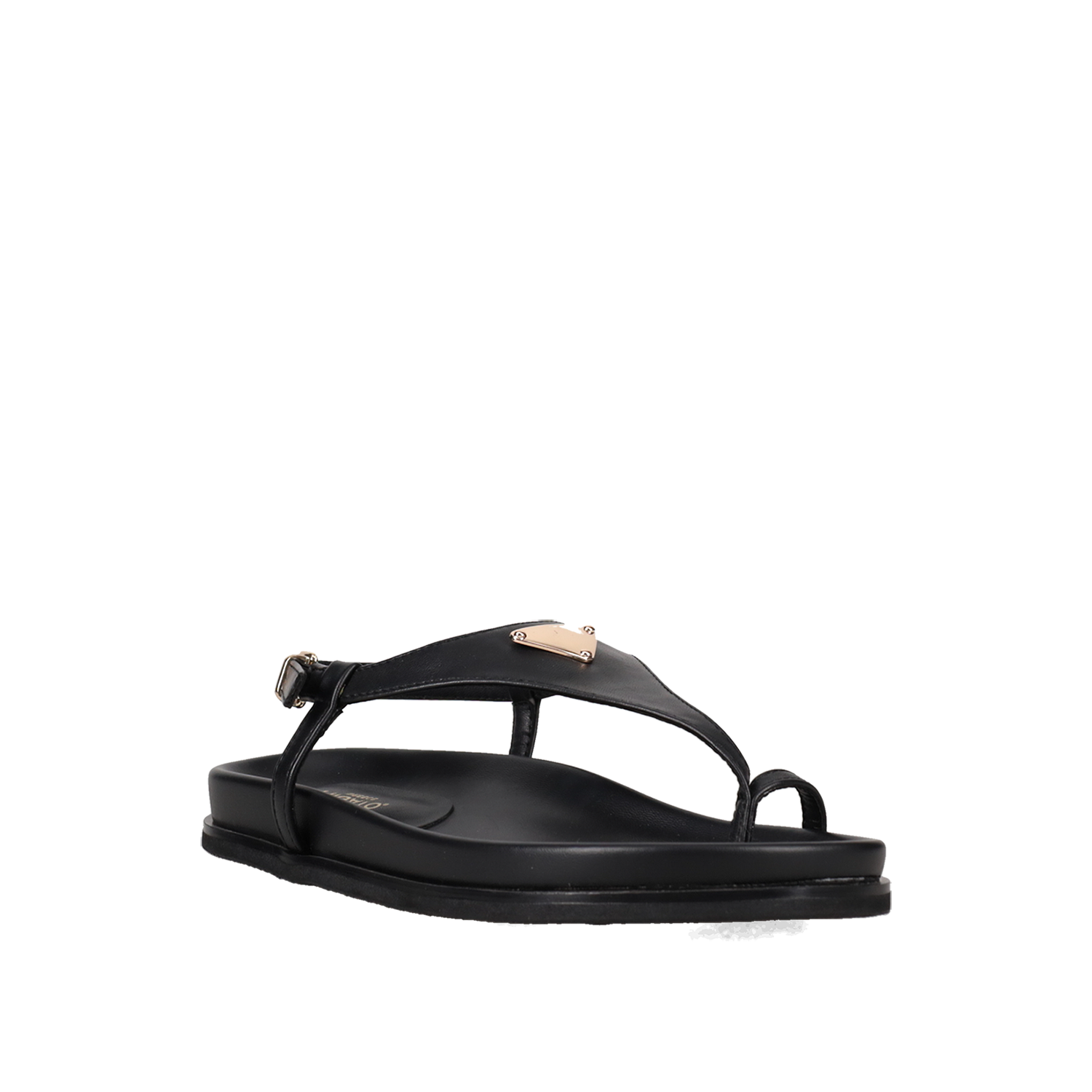  Μαύρο footbed σανδάλι - 2