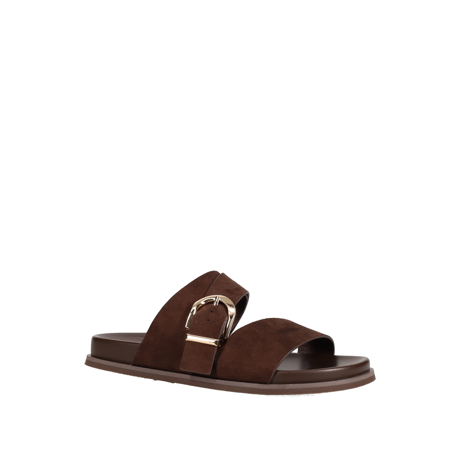  Καφέ footbed σανδάλι - 2