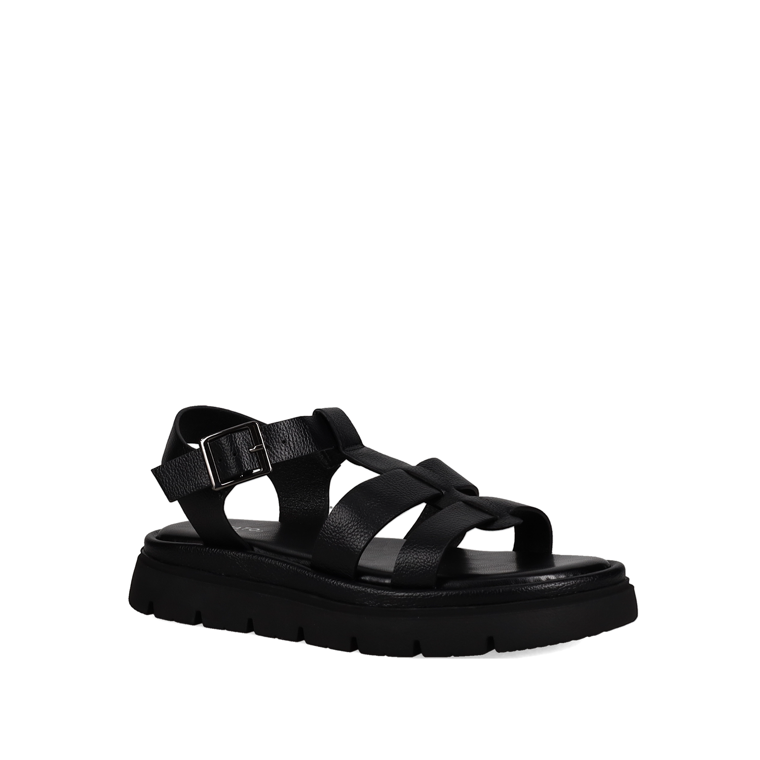 Μαύρο footbed σανδάλι