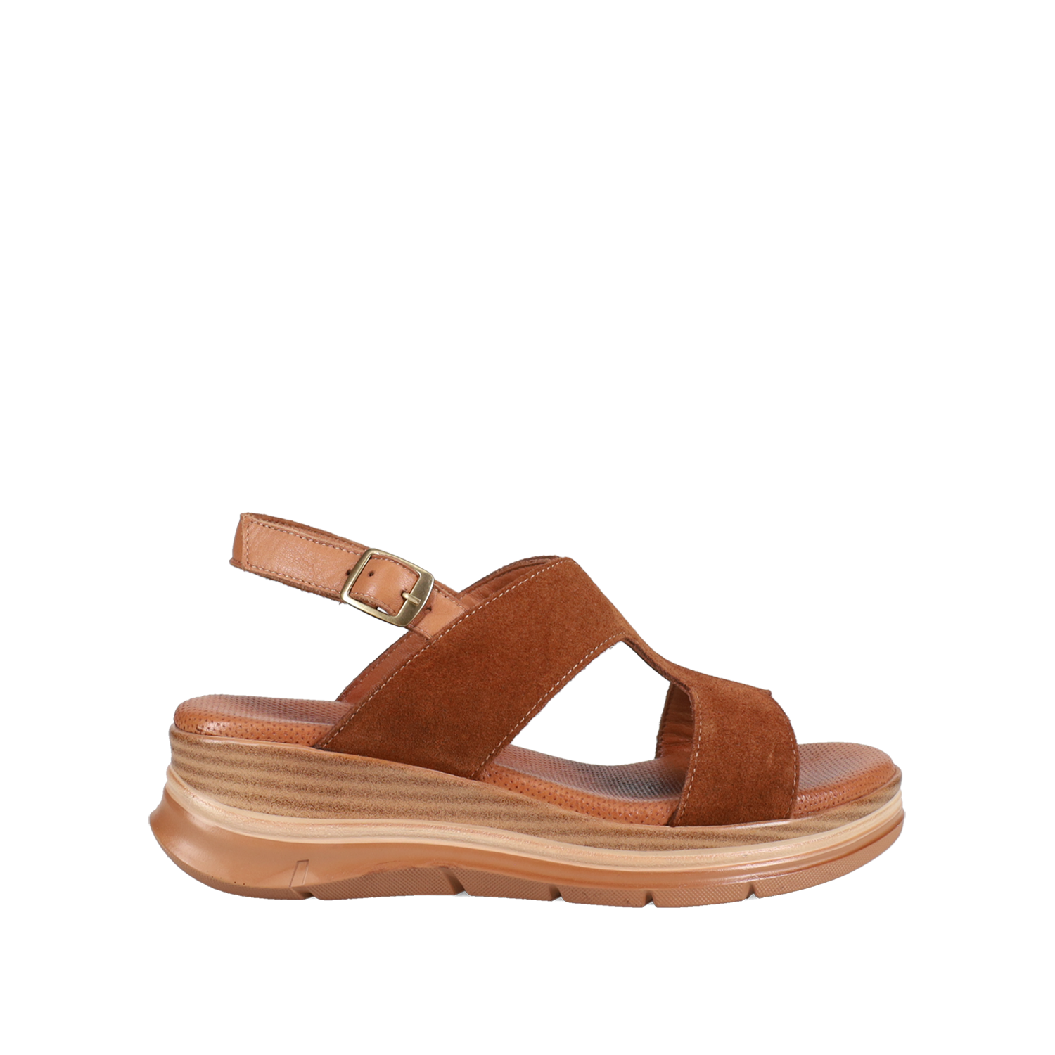 Ταμπά δερμάτινο flatform σανδάλι