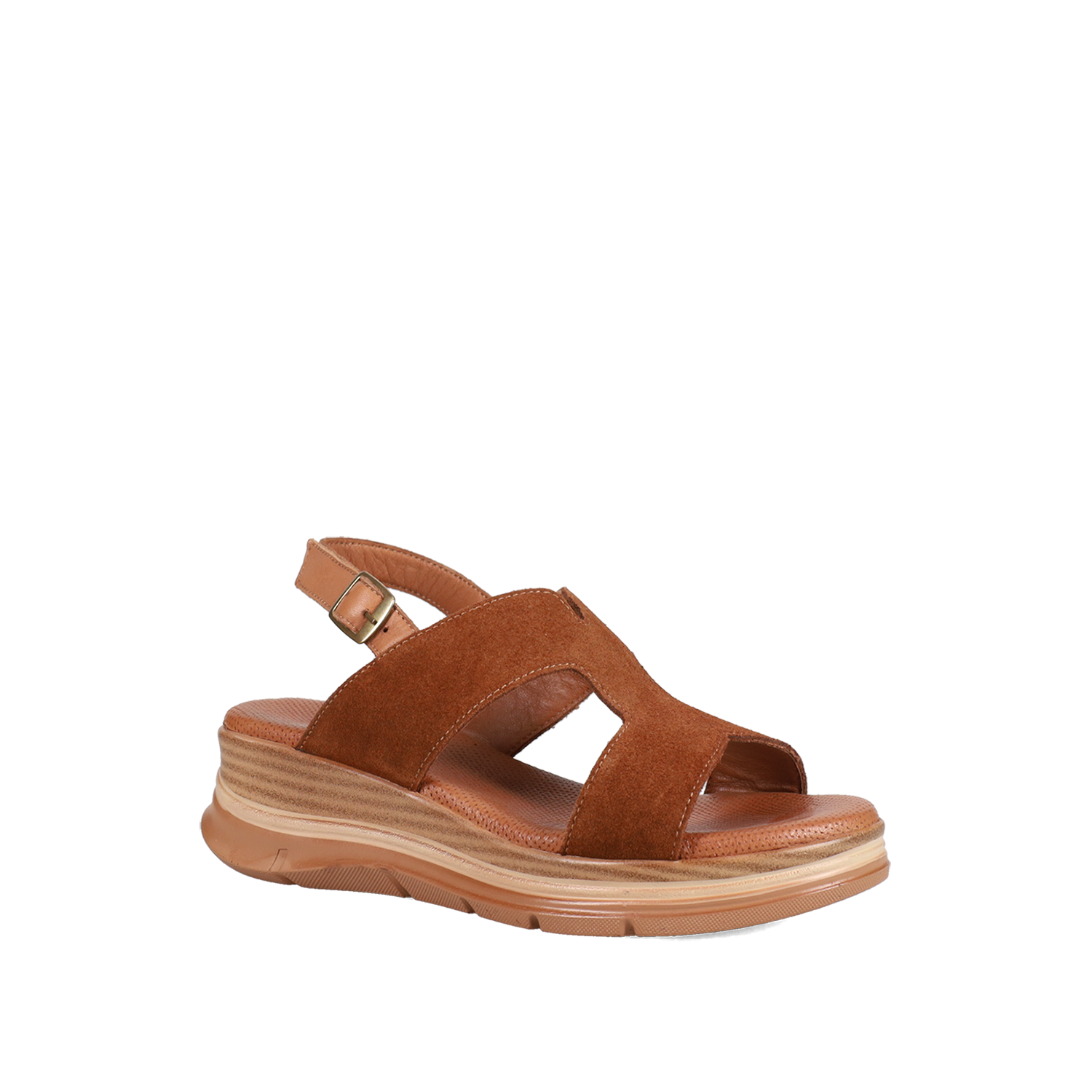 Ταμπά δερμάτινο flatform σανδάλι