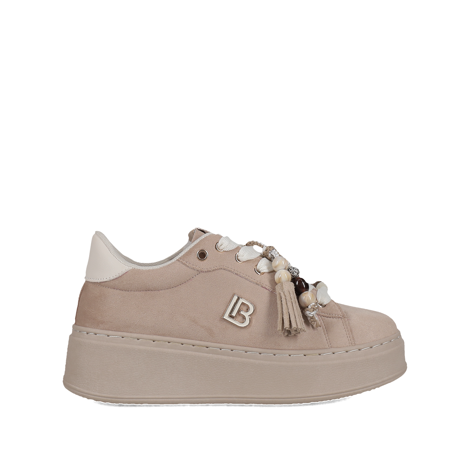Μπέζ δίπατο sneaker σουέντ