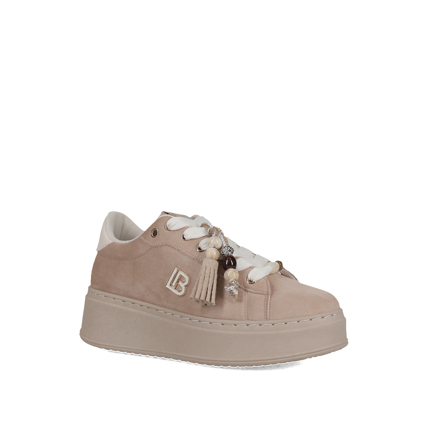 Μπέζ δίπατο sneaker σουέντ
