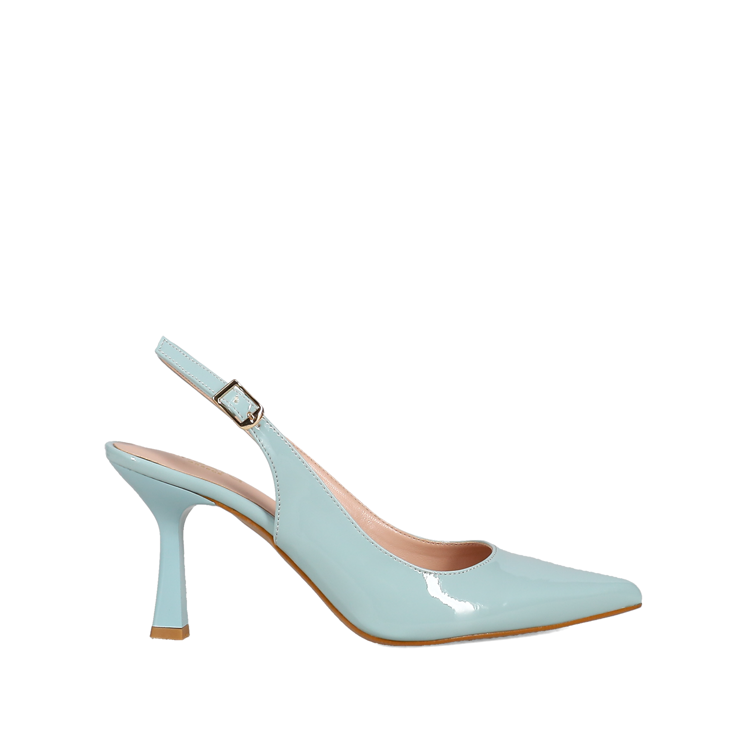 Γαλάζια λουστρίνι εξώφτερνη γόβα