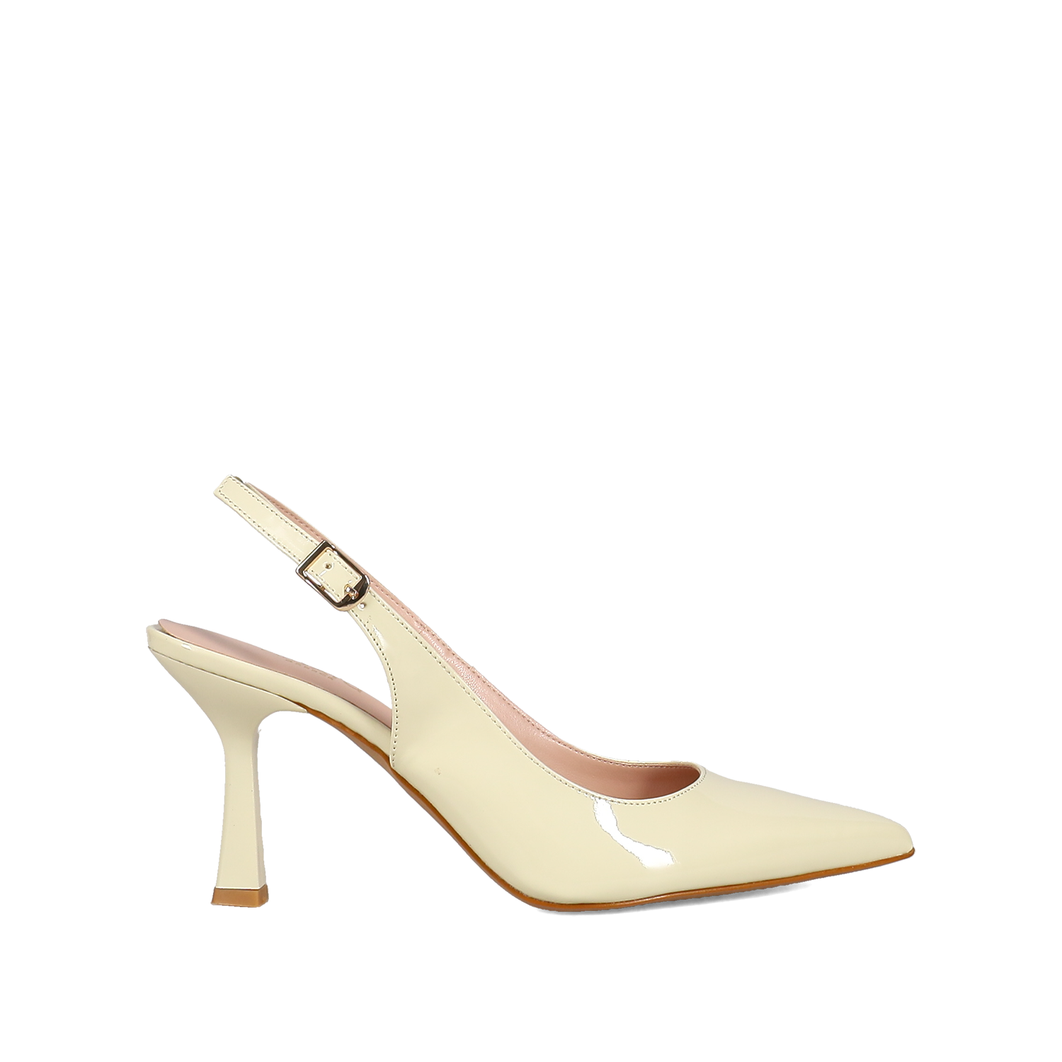 Κίτρινη λουστρίνι εξώφτερνη γόβα