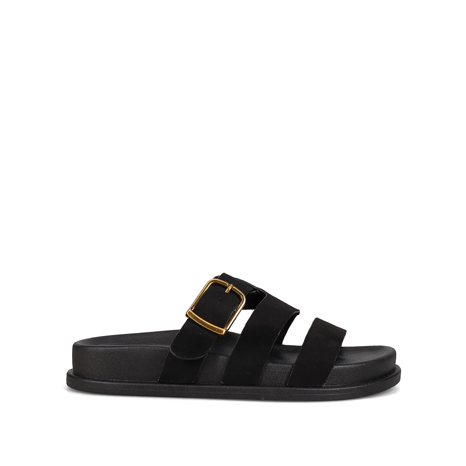 Μαύρο footbed σανδάλι