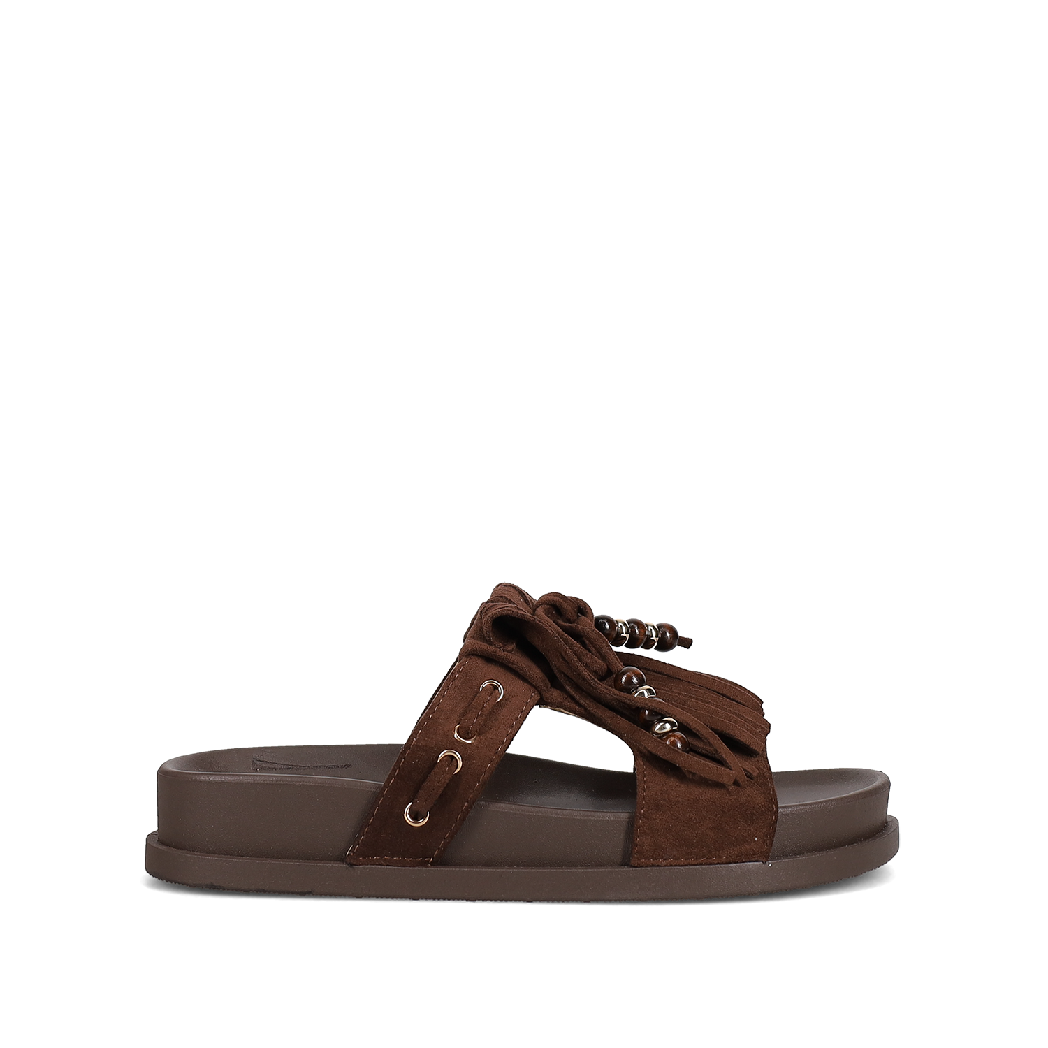 Καφέ footbed σανδάλι