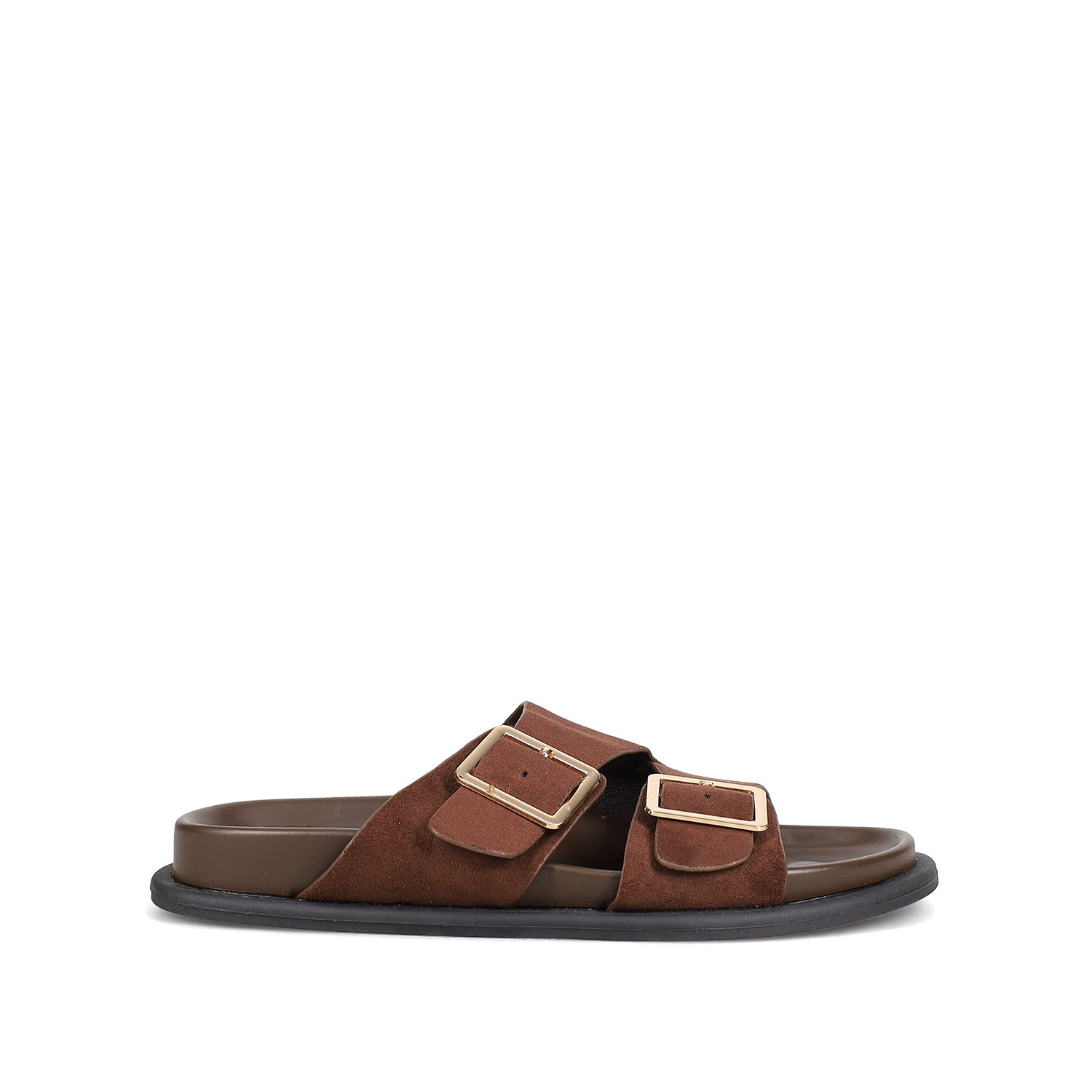 Καφέ footbed sandal