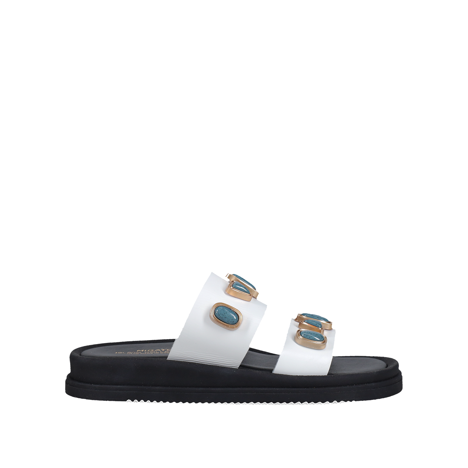 Λευκό footbed σανδάλι