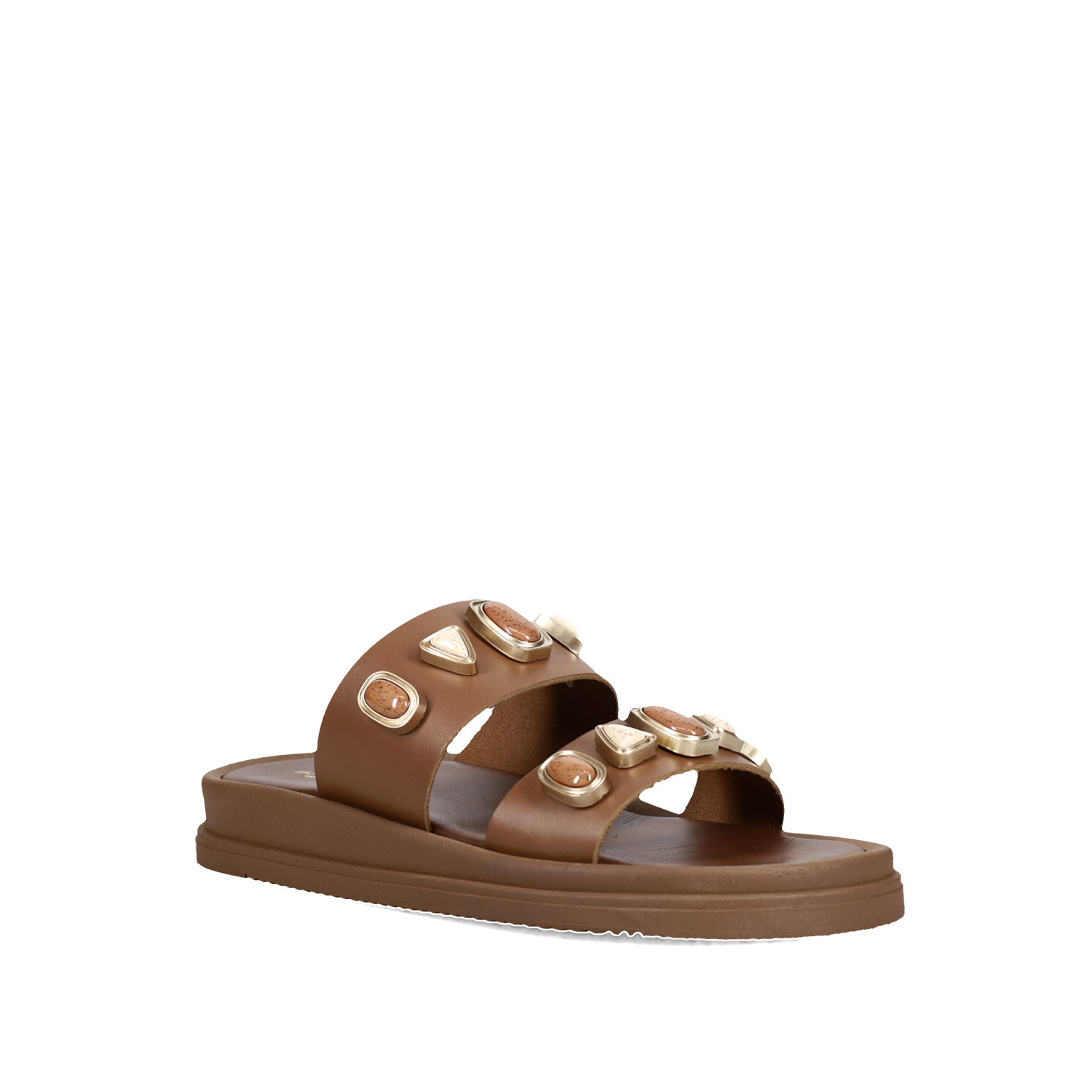 Ταμπά δερμάτινο footbed σανδάλι