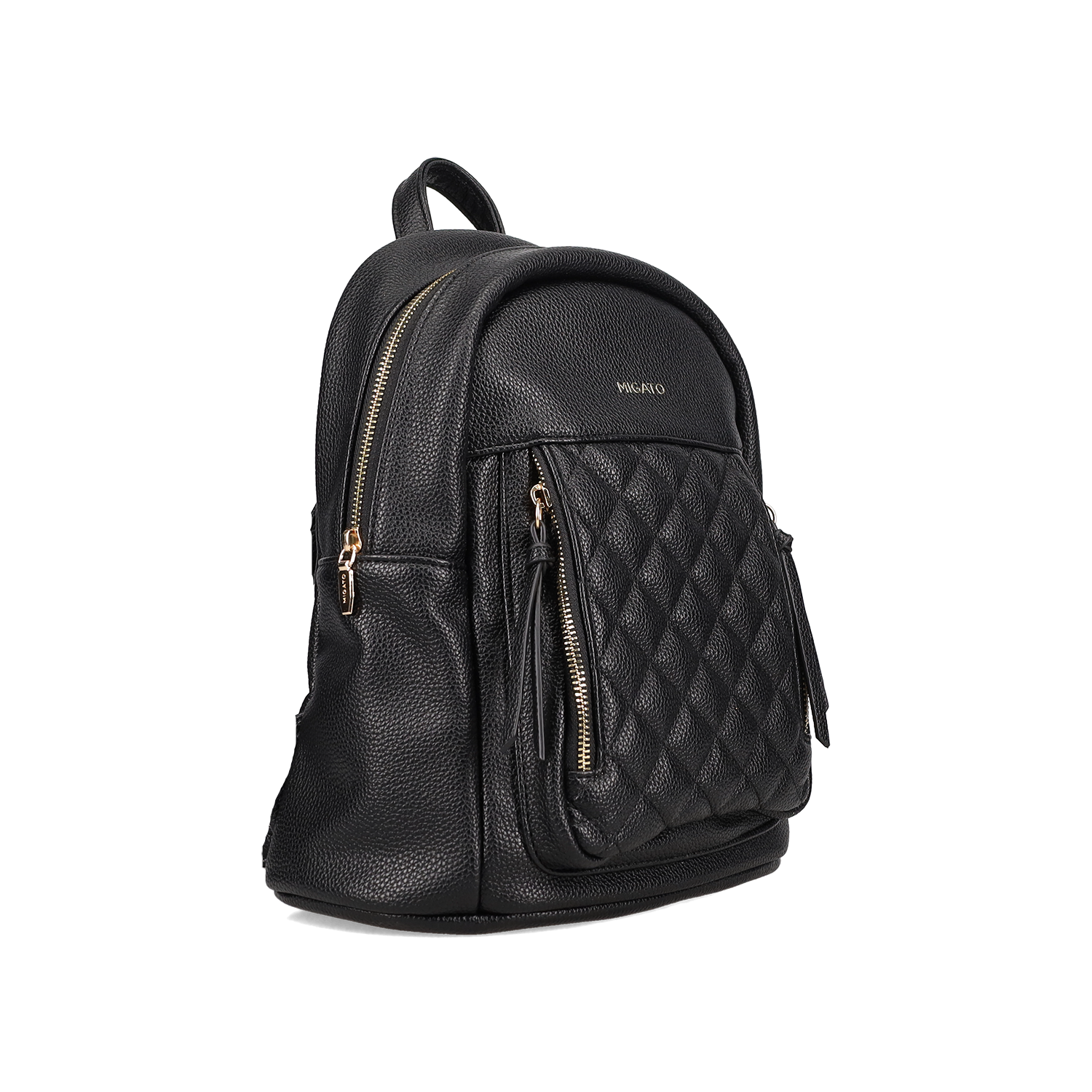 Μαύρο καπιτονέ backpack φωτογραφία