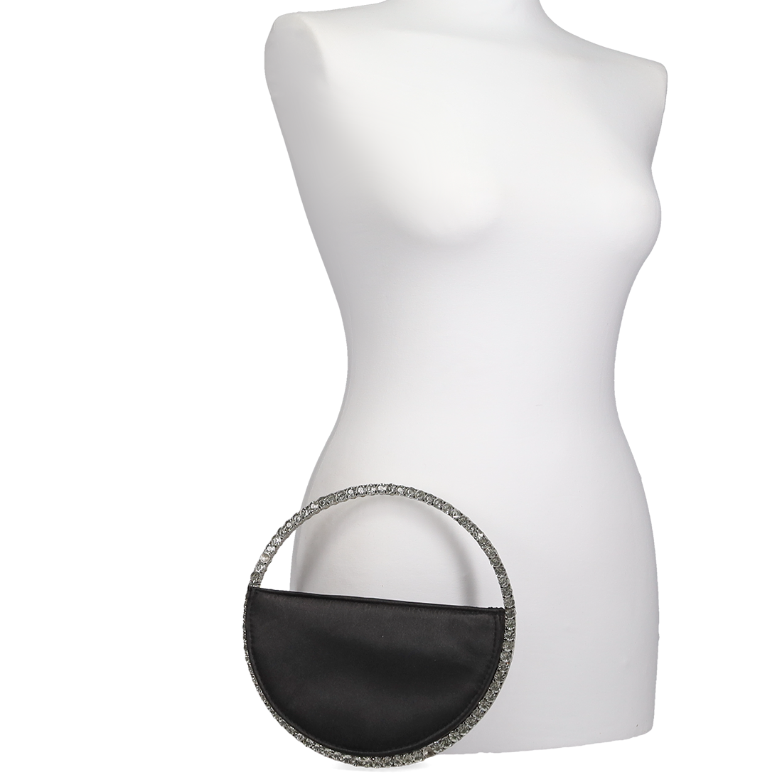 Μαύρο σατέν τσαντάκι φωτογραφία