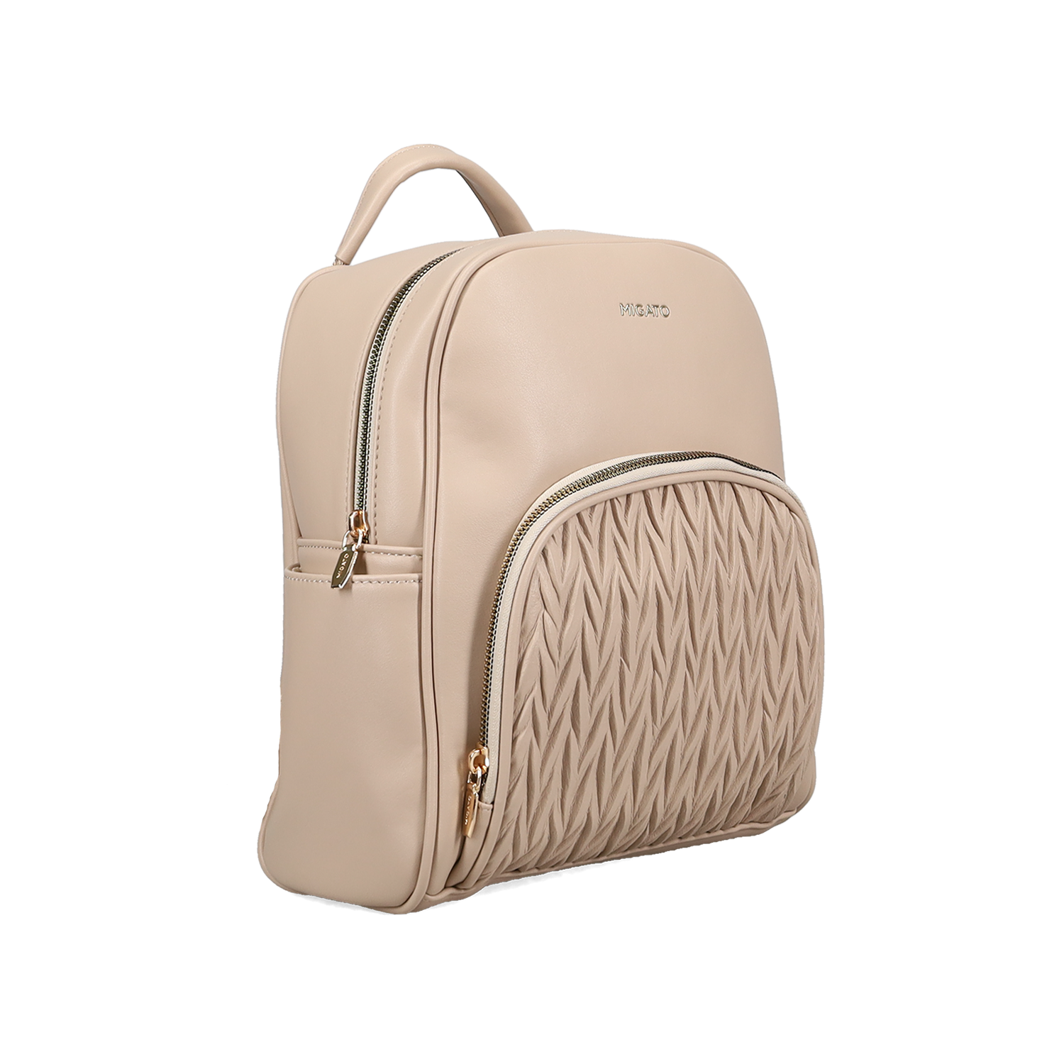 Μπεζ backpack φωτογραφία