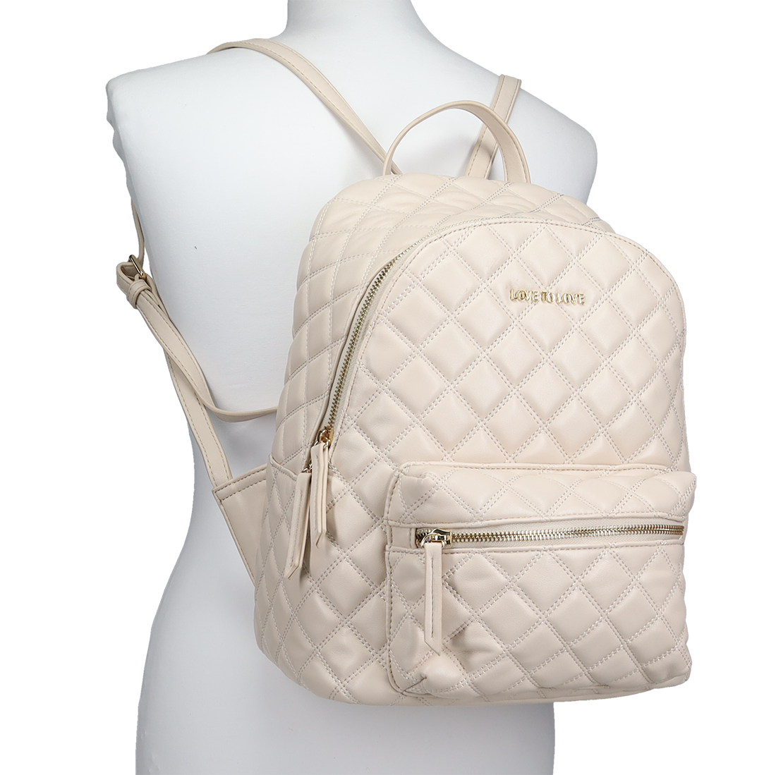 Μπεζ backpack φωτογραφία