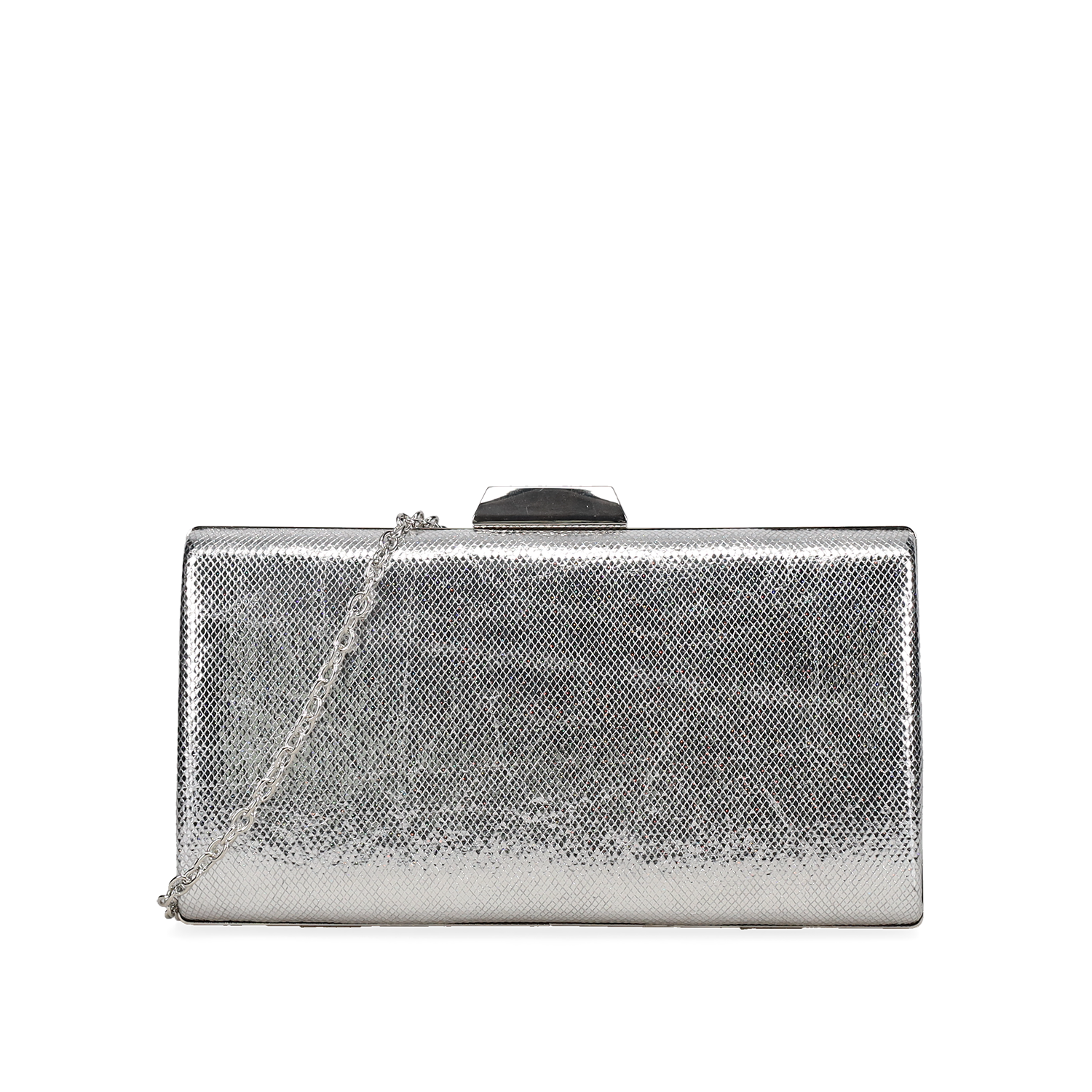 Ασημί clutch τσαντάκι