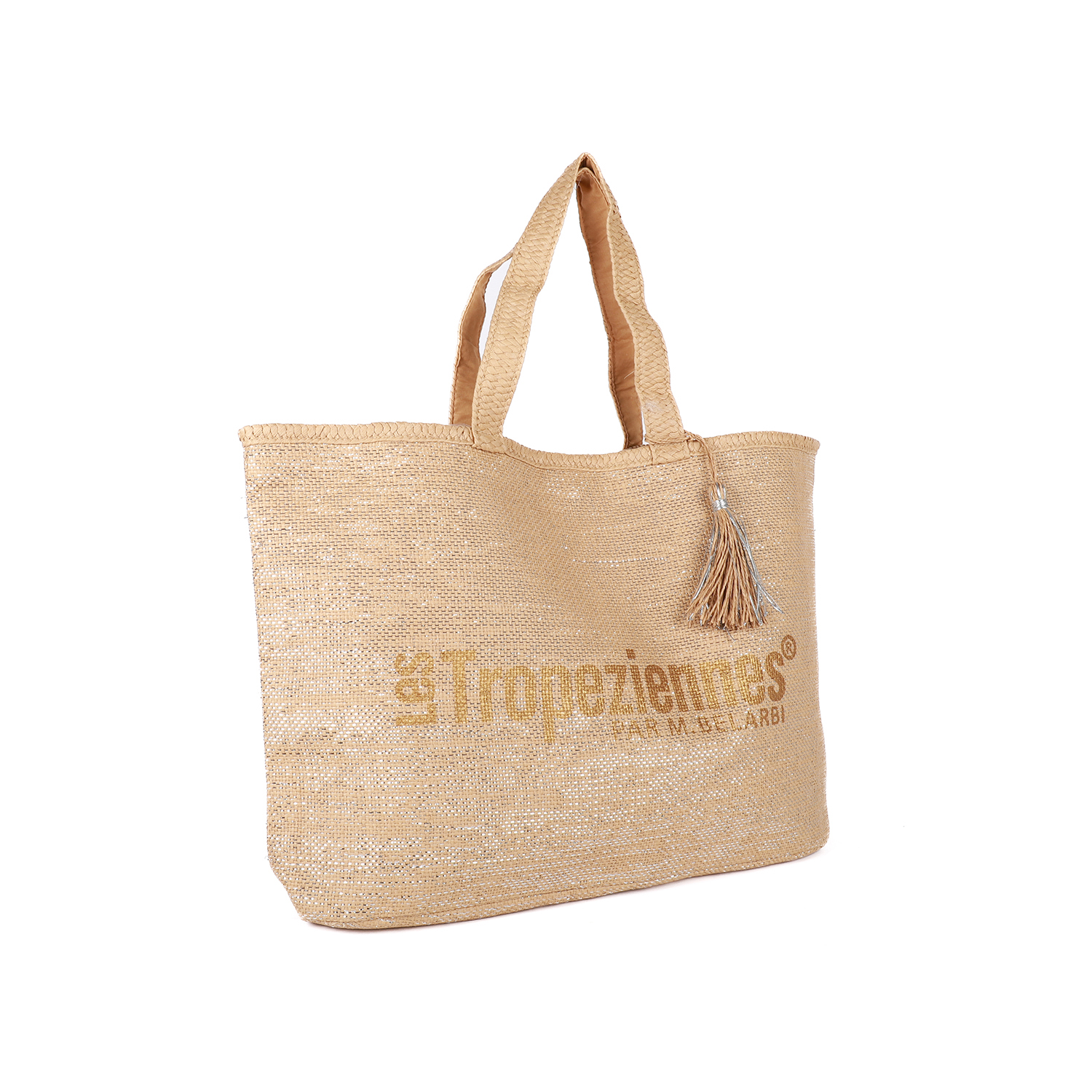 Μπεζ ψάθινη τσάντα ώμου φωτογραφία