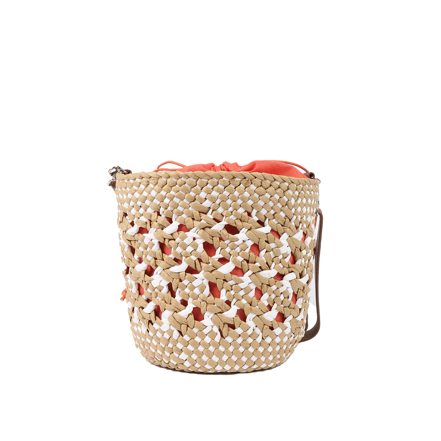 Μπεζ ψάθινη τσάντα ώμου φωτογραφία