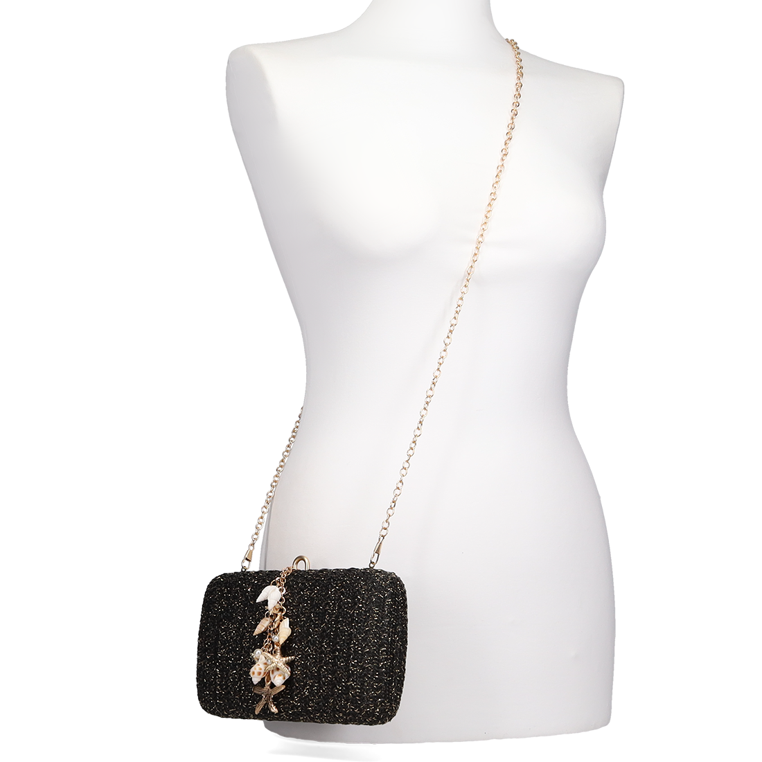  Μαύρο clutch τσαντάκι - 3