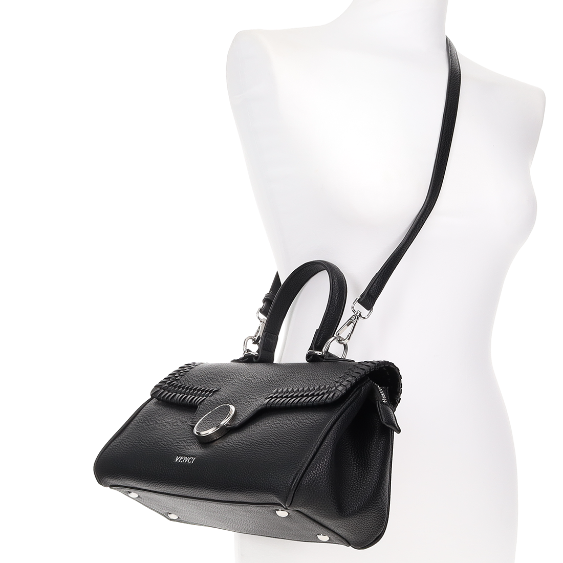 Μαύρη τσάντα χειρός φωτογραφία