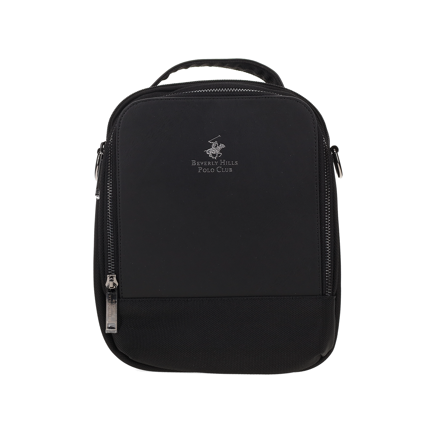 BEVERLY HILLS POLO CLUB Μαύρη ανδρική χιαστί τσάντα