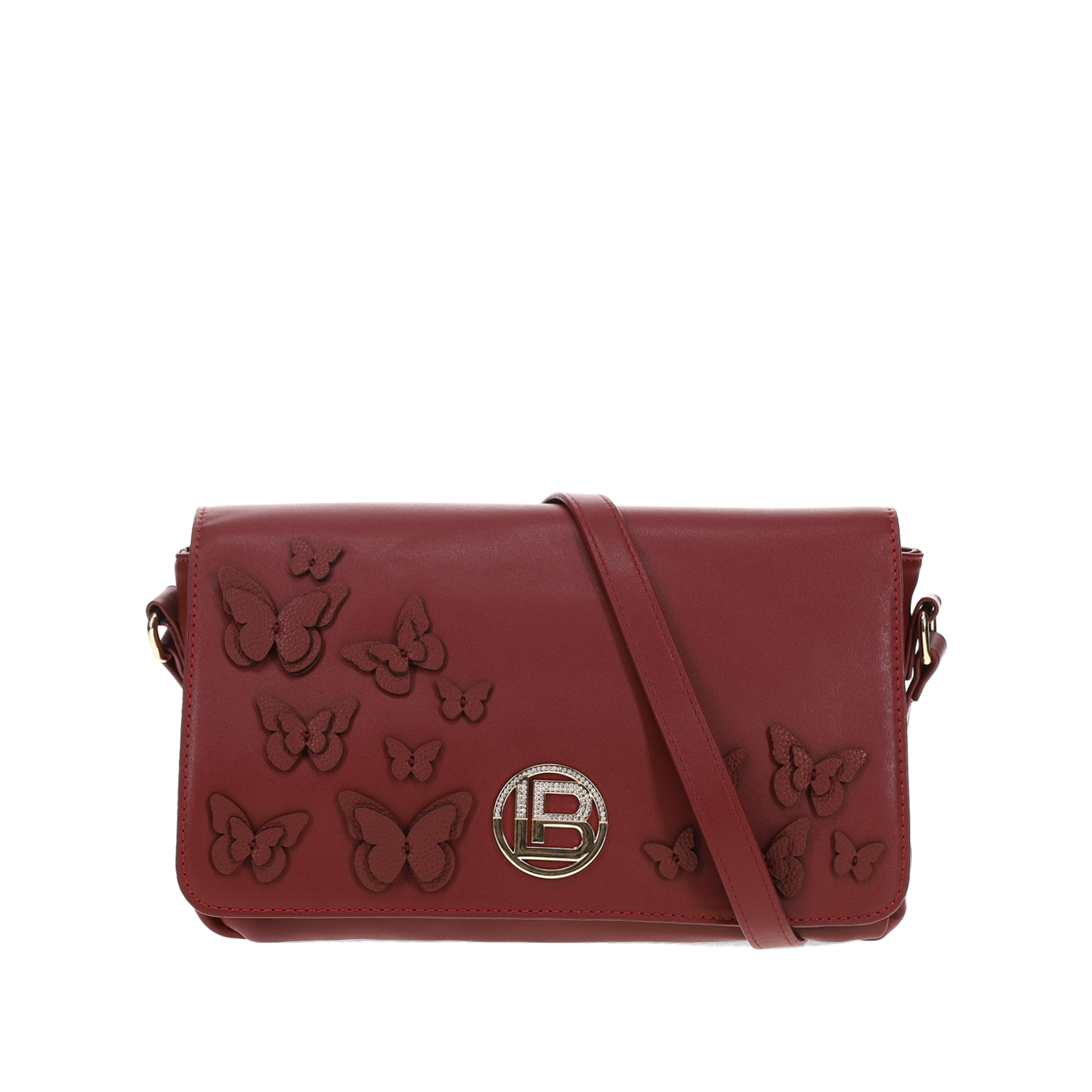 Μπορντώ τσάντα ώμου