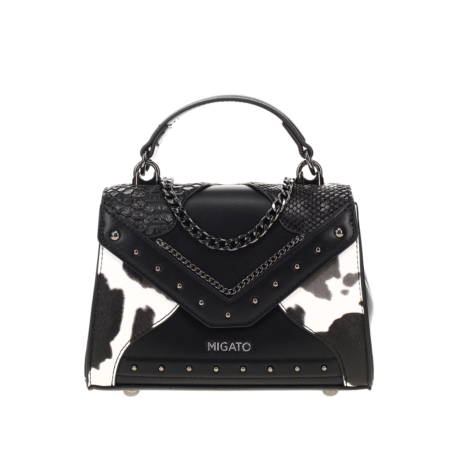 MIGATO - ΣΗΜΑΝΤΙΚΟ: Σε περίπτωση διαφοράς τιμής από το κατάστημα ισχύει παντα και μόνο η τιμή του καταστήματος Μαύρη τσάντα χειρός