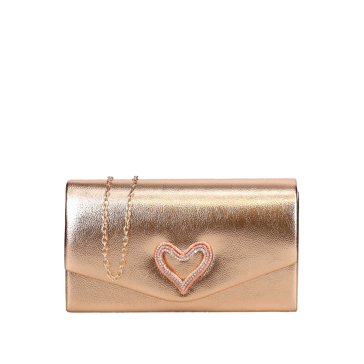 Ροζ χρυσό clutch τσαντάκι
