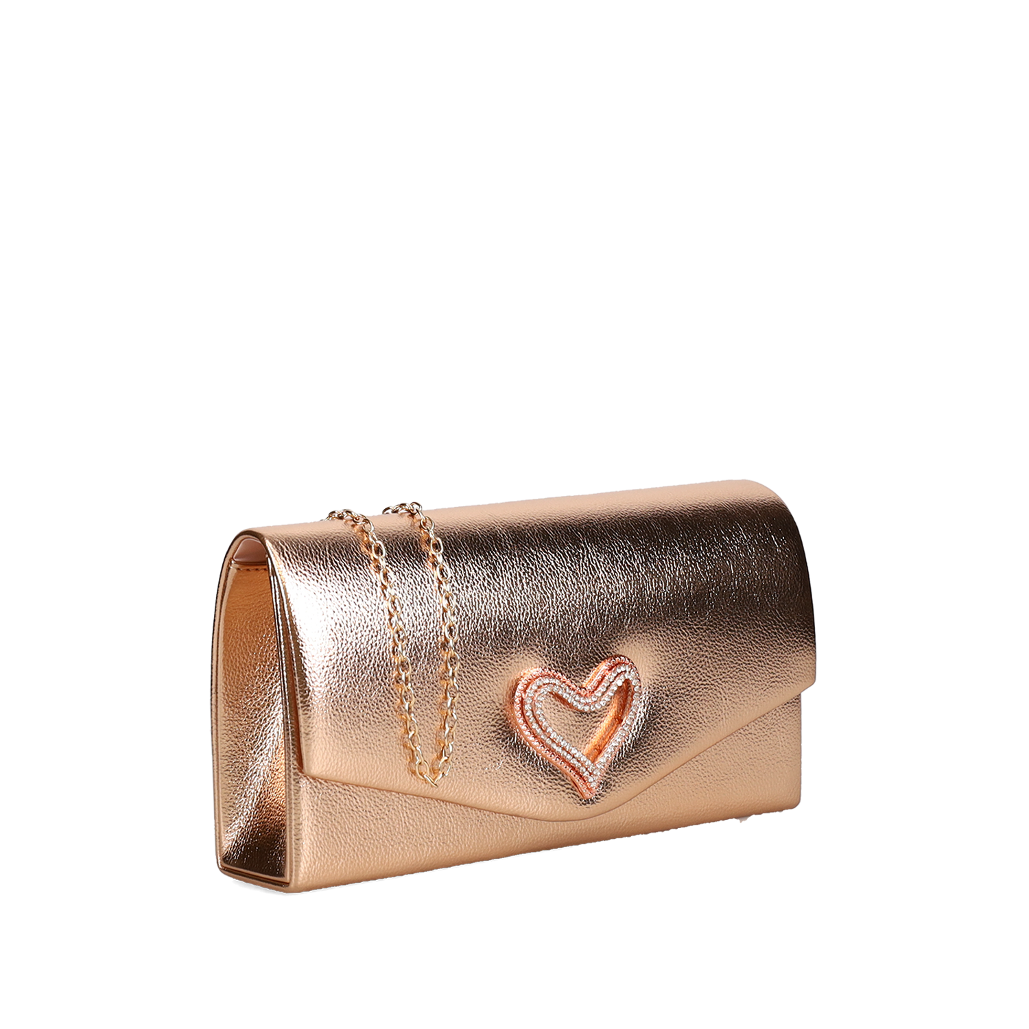 Ροζ χρυσό clutch τσαντάκι