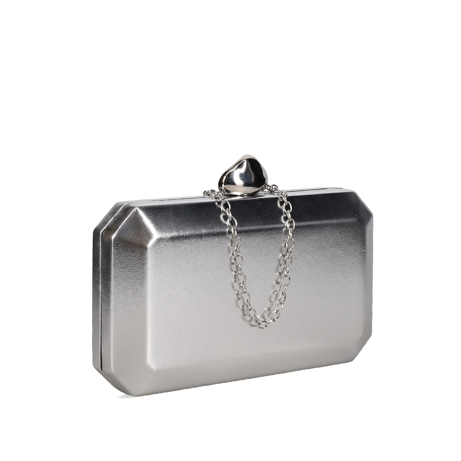 Ασημί clutch τσαντάκι
