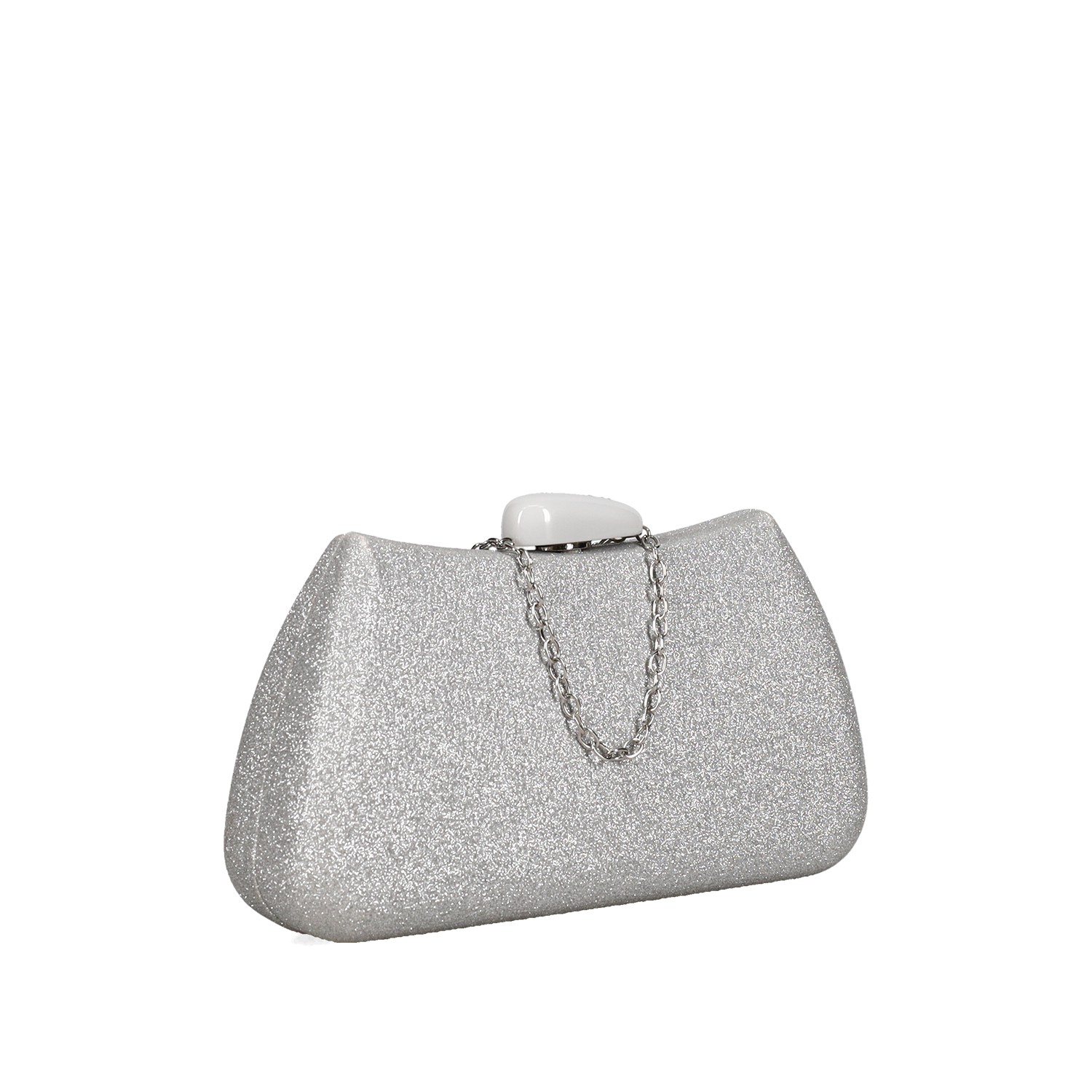 Ασημί clutch τσαντάκι