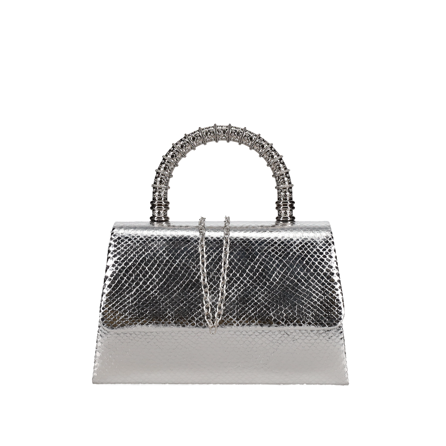 Ασημί τσάντα χειρός