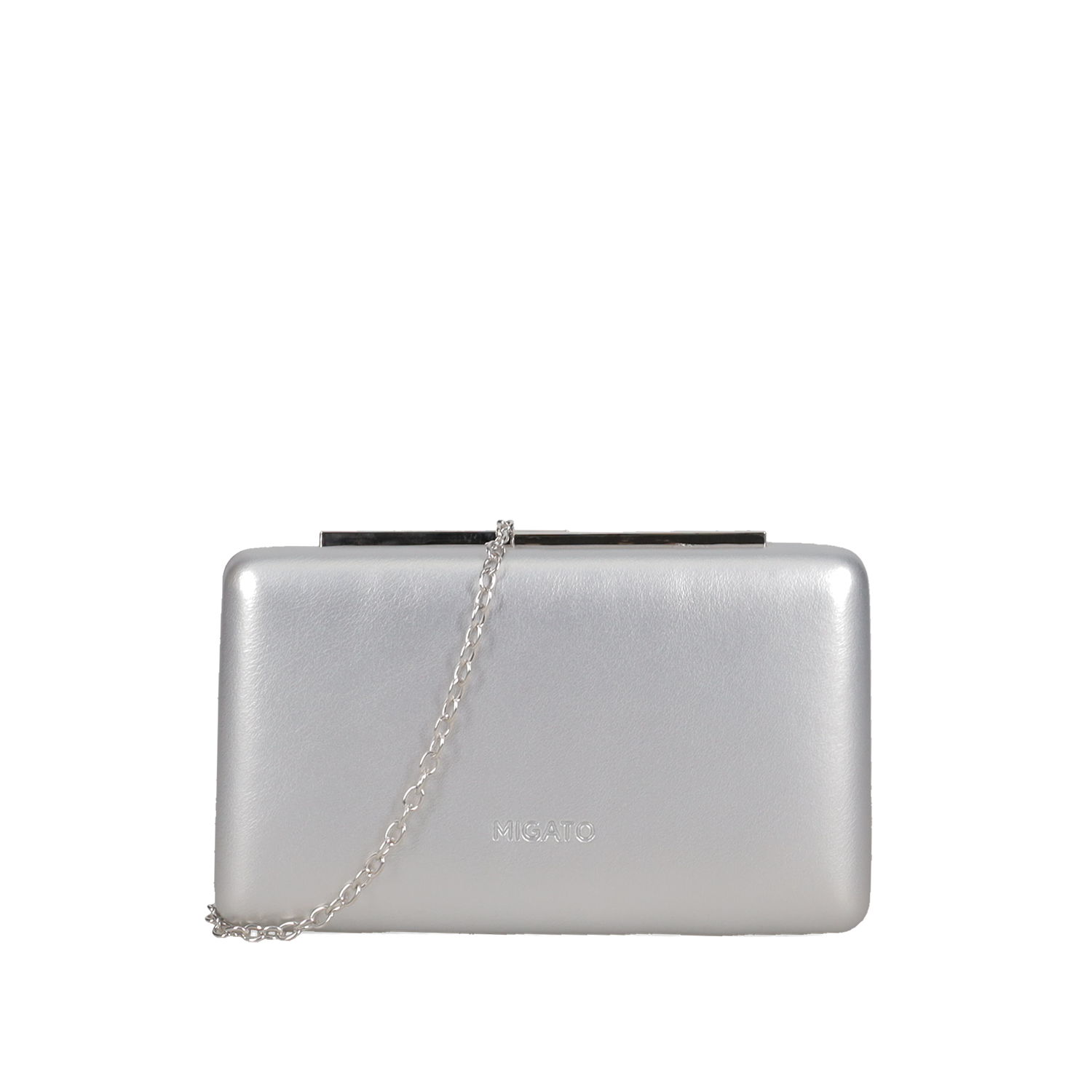 Ασημί clutch τσαντάκι