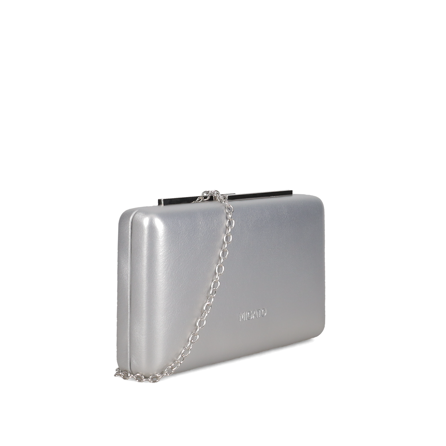 Ασημί clutch τσαντάκι
