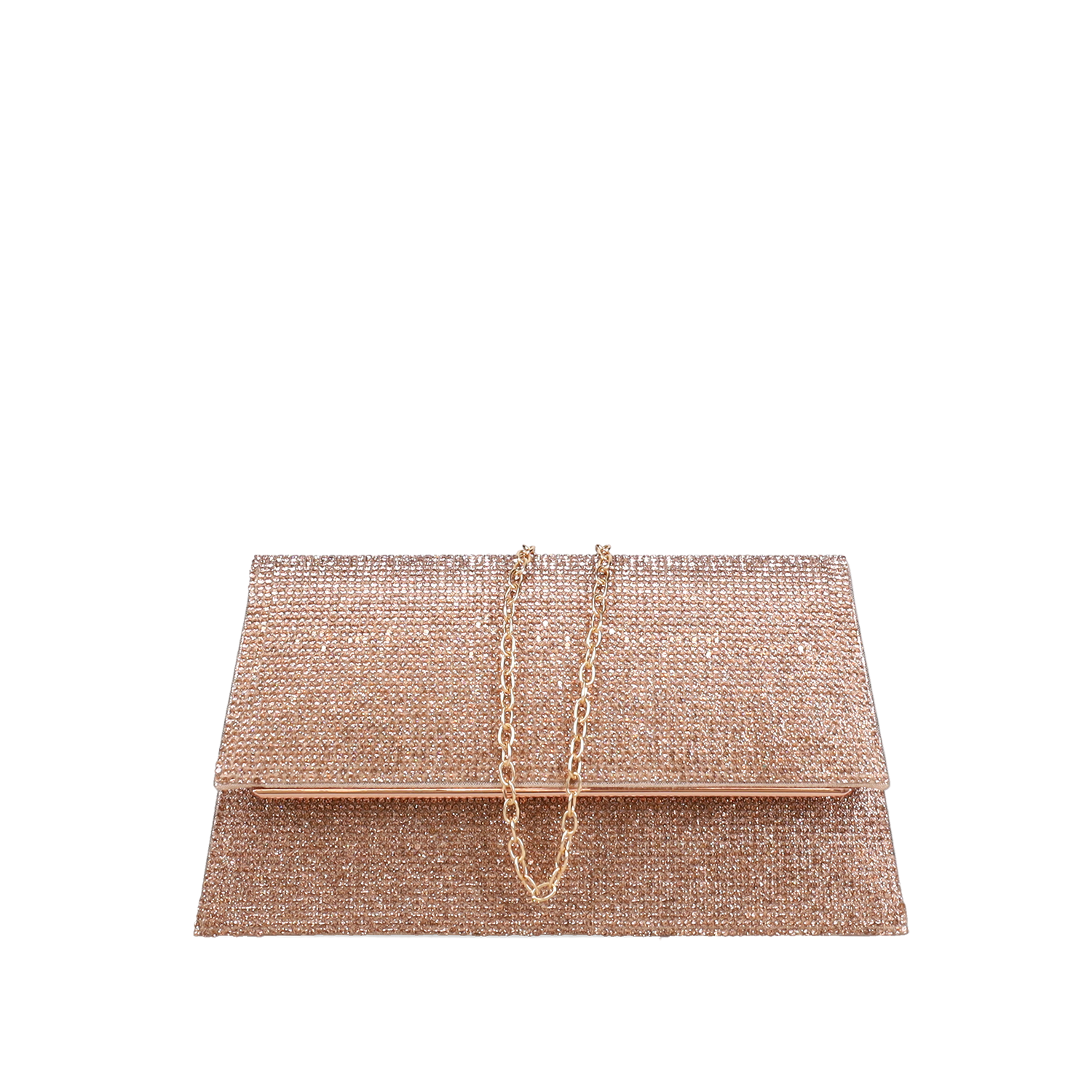 Migato Ροζ χρυσό τσαντάκι φάκελος