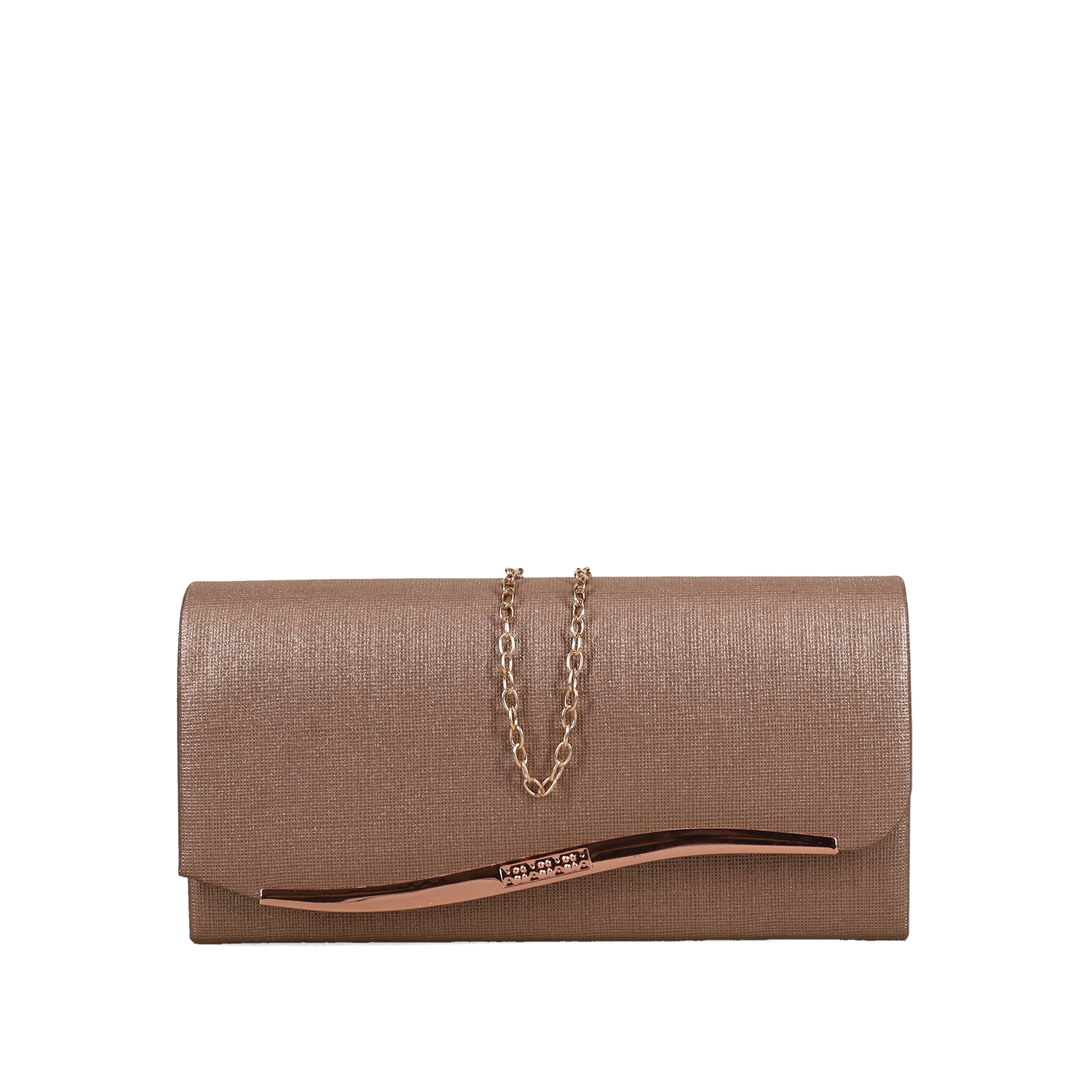 Migato Ροζ χρυσό τσαντάκι φάκελος