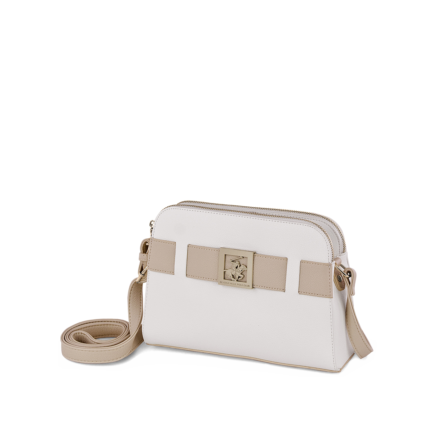 Beverly Hills Polo Club Εκρού τσάντα χιαστί