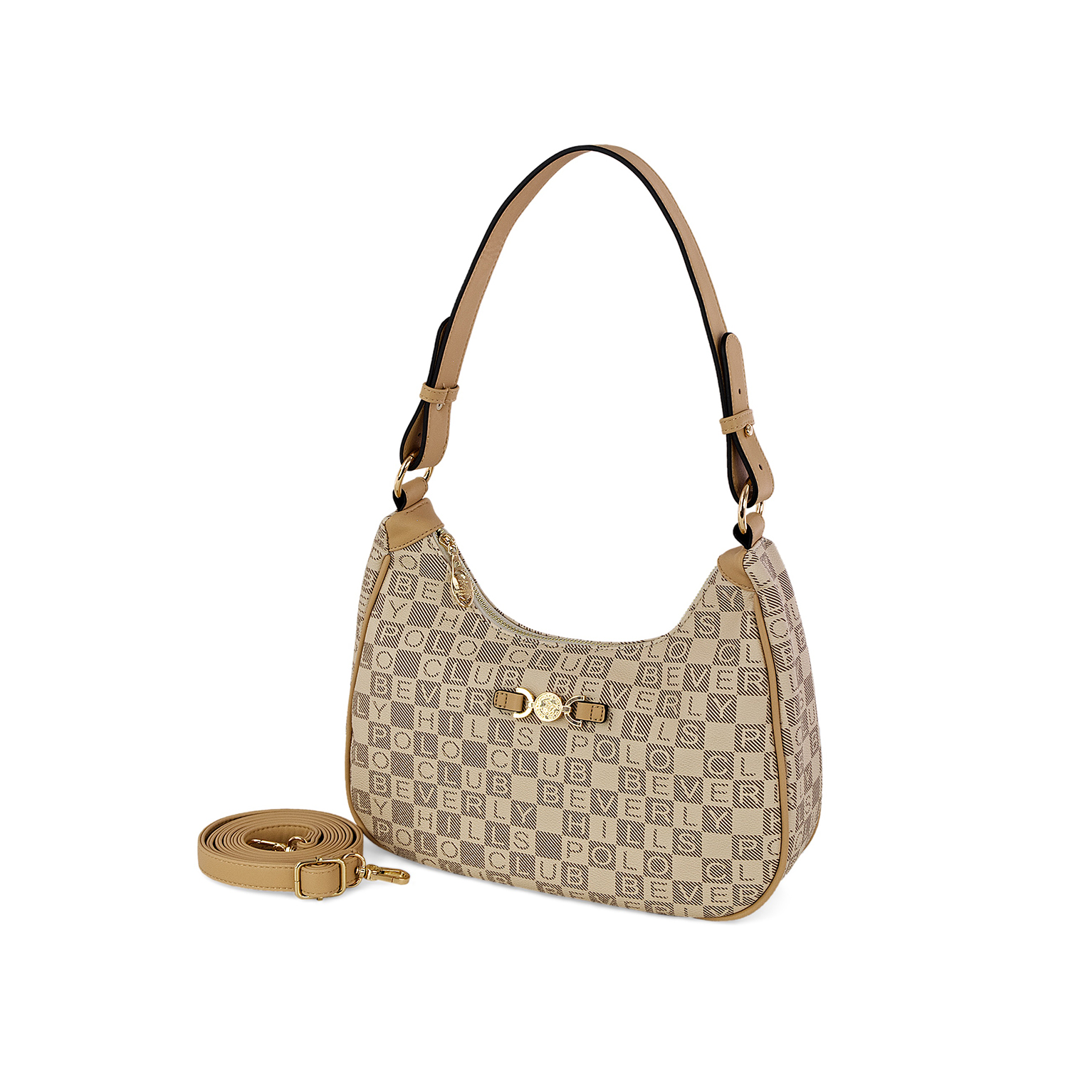 Beverly Hills Polo Club Μπεζ τσάντα ώμου