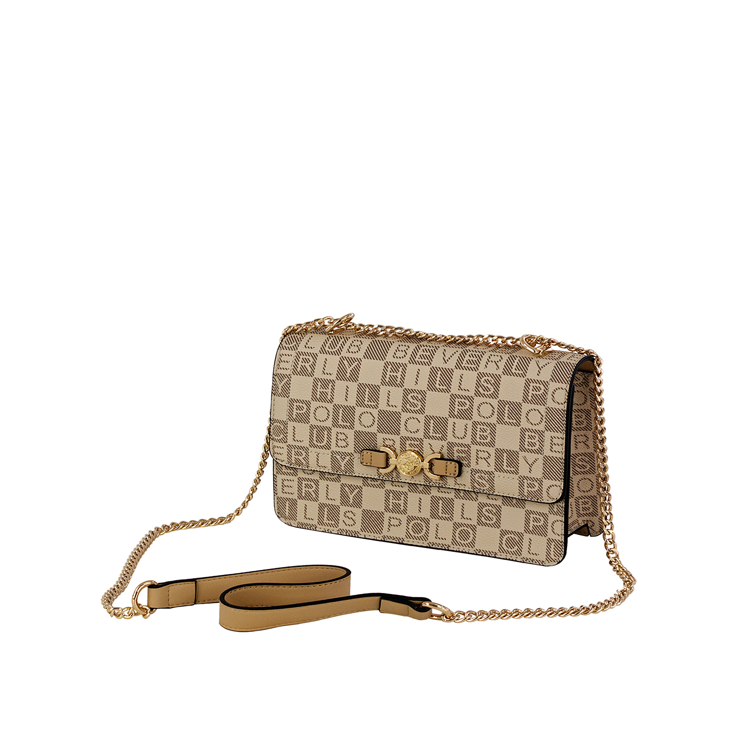 Beverly Hills Polo Club Μπεζ τσάντα χιαστί