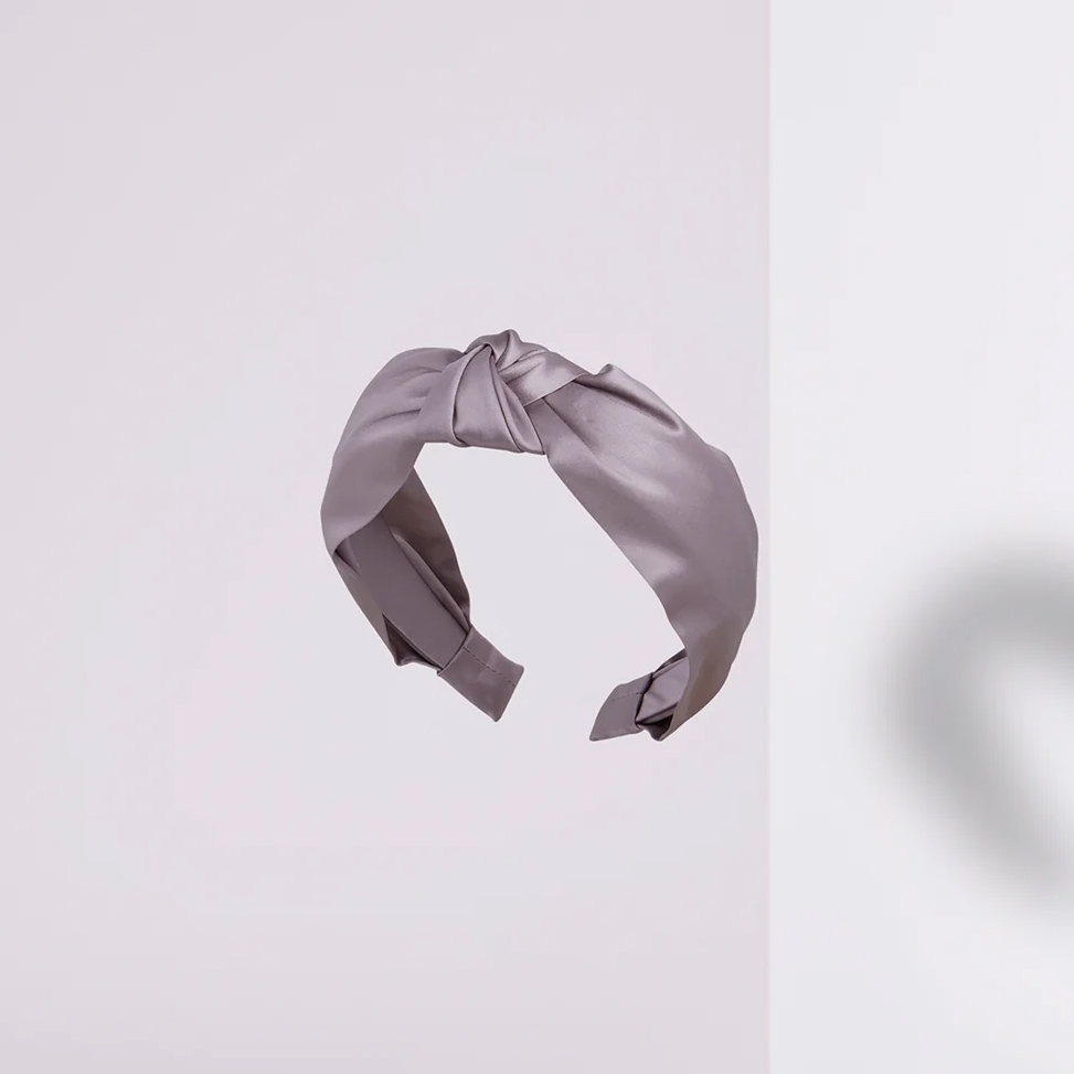 Λιλά μεταξωτή στέκα μαλλιών