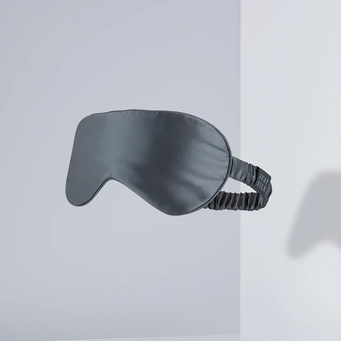 Γκρι μεταξωτή μάσκα ύπνου
