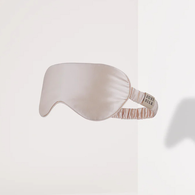 Εκρού μεταξωτή μάσκα ύπνου