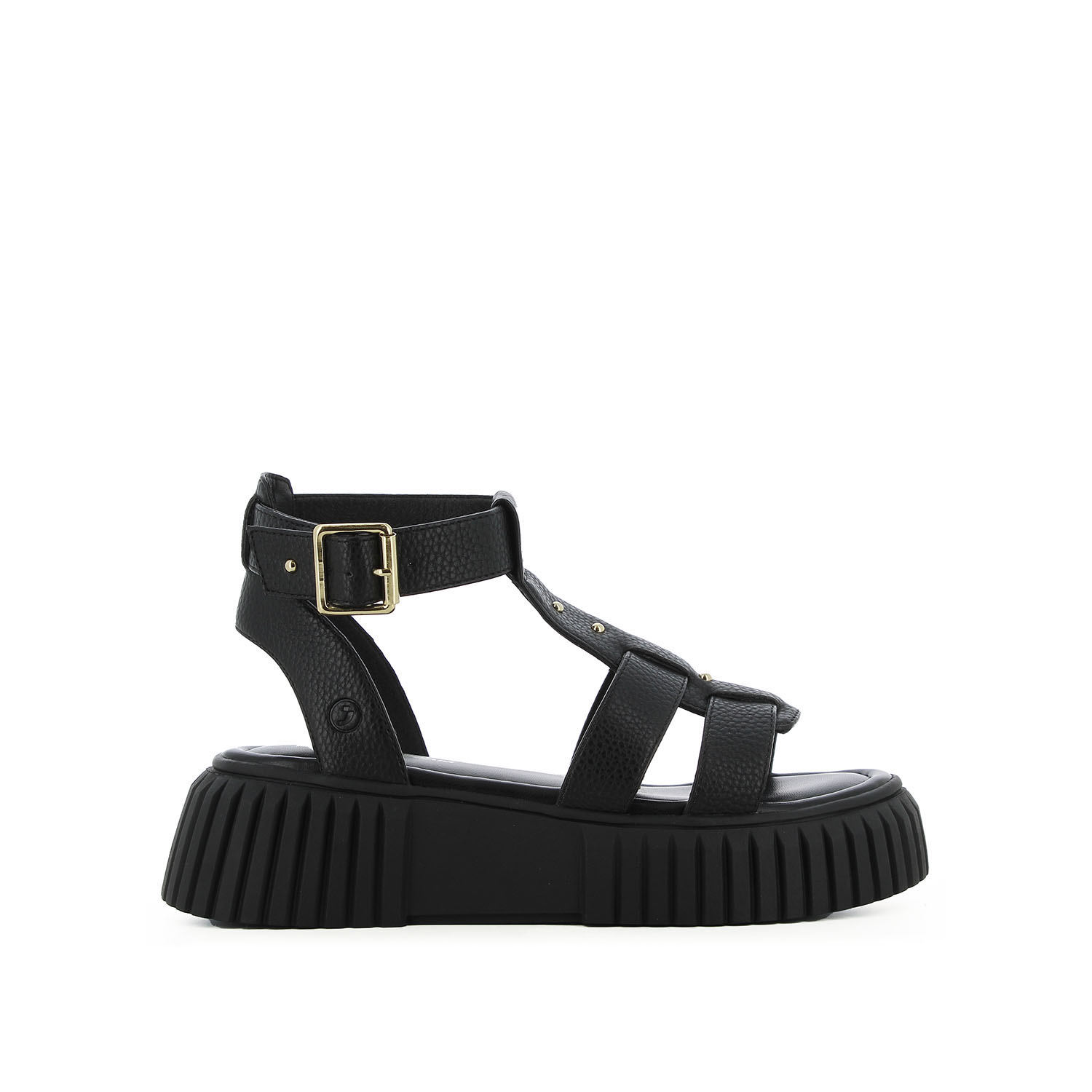 SJ Μαύρο flatform σανδάλι