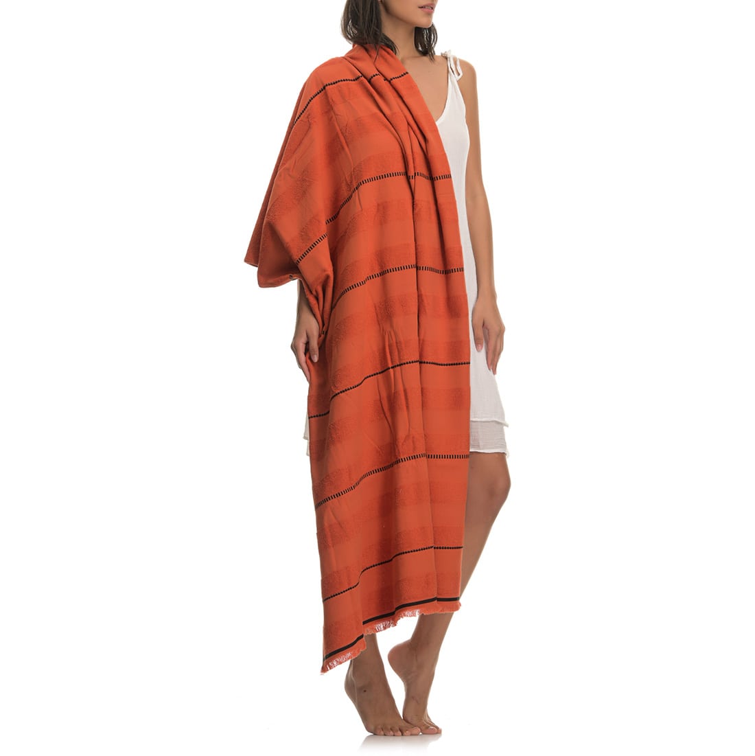 Κεραμιδί πετσέτα θαλάσσης φωτογραφία