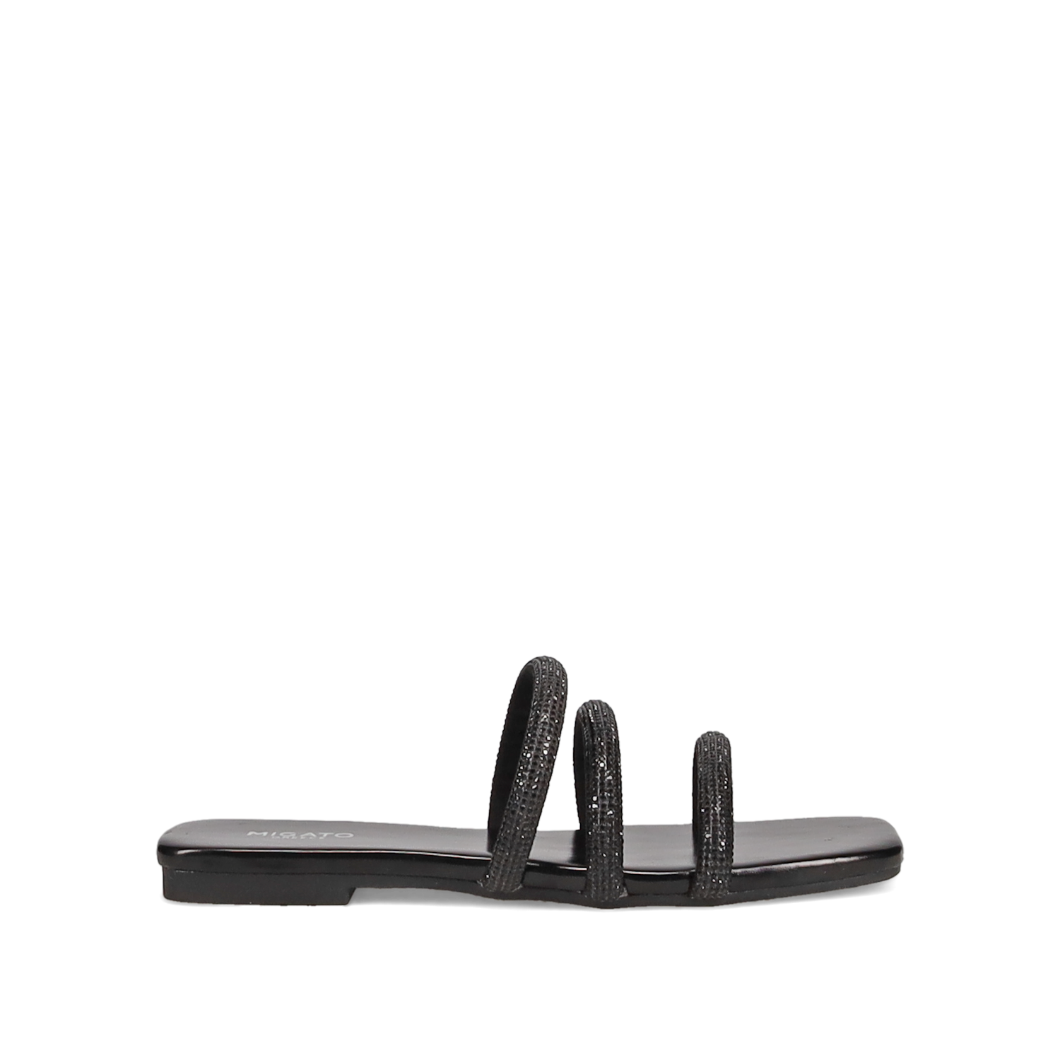 Μαύρο σανδάλι με στρας