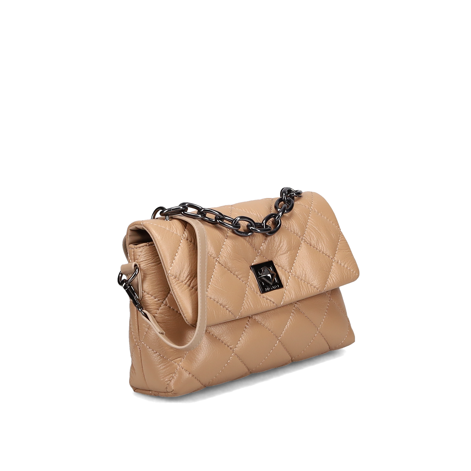 Καμηλό καπιτονέ crossbody τσάντα