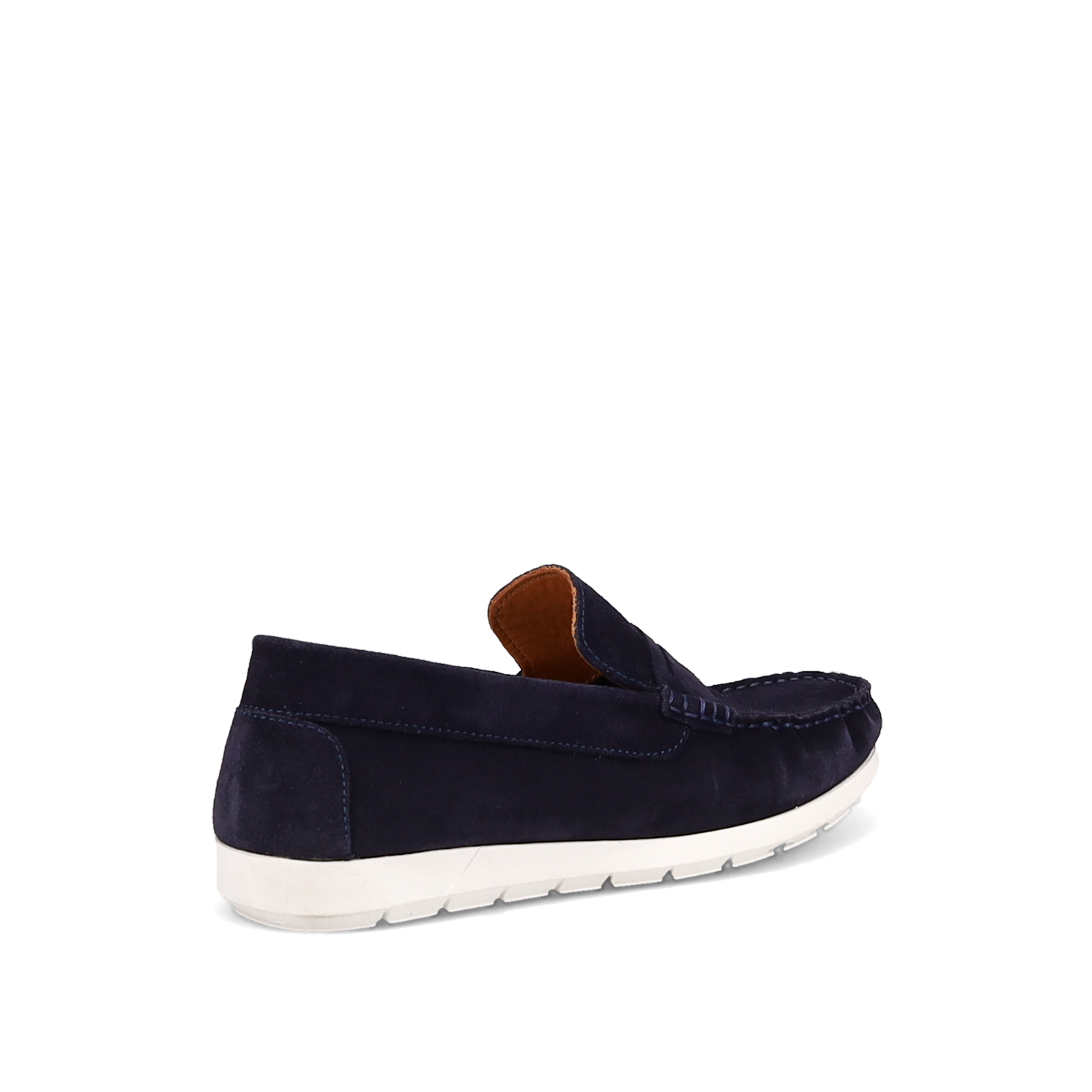 Μπλε δερμάτινο σουέντ ανδρικό loafer φωτογραφία