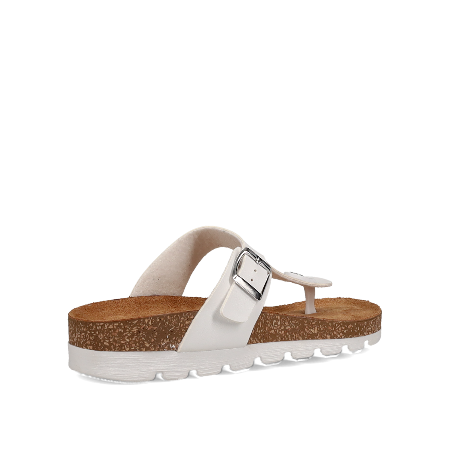 Λευκό footbed σανδάλι φωτογραφία